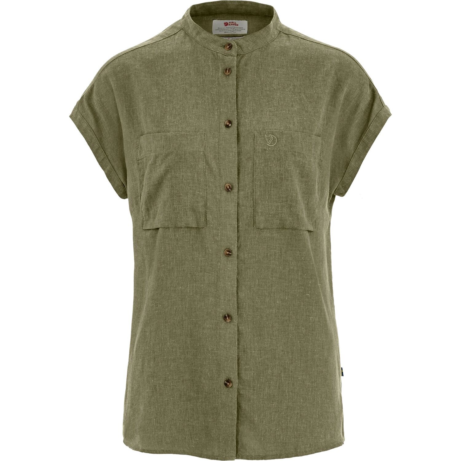 Fjällräven Övik Hemp SS blouse dames green   