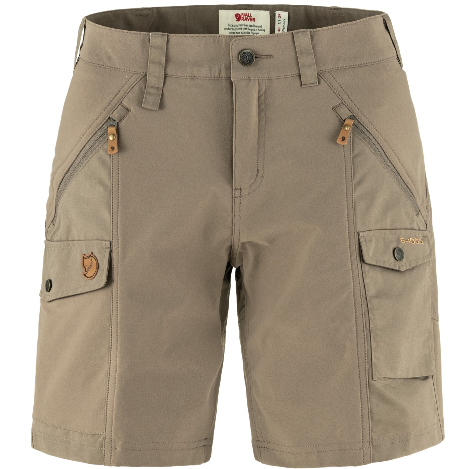 Fjällräven Nikka Curved short dames suede brown  