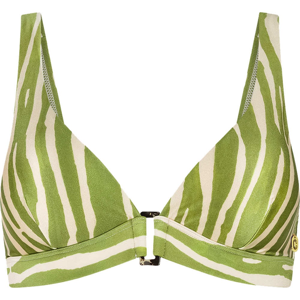 Ten Cate Triangle Buckle bikinitop dames zebra green 
