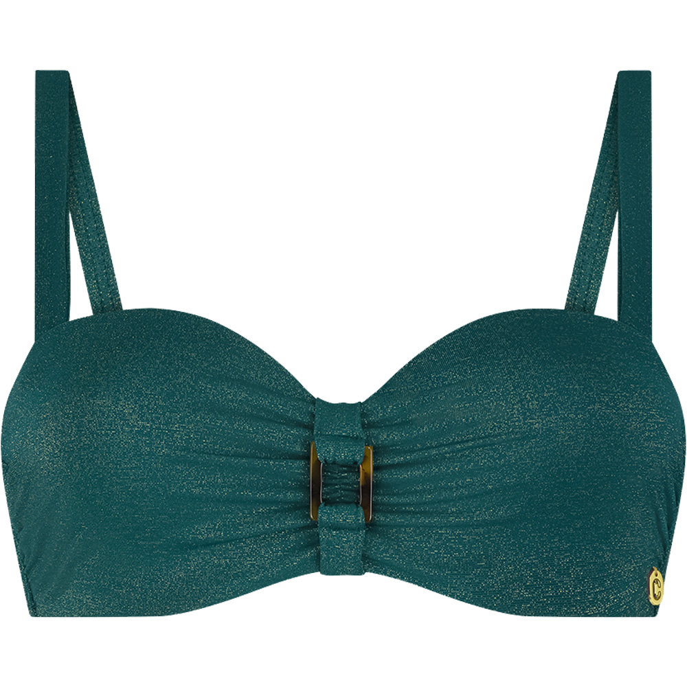 Ten Cate Twisted Buckle bikinitop dames bottle green 