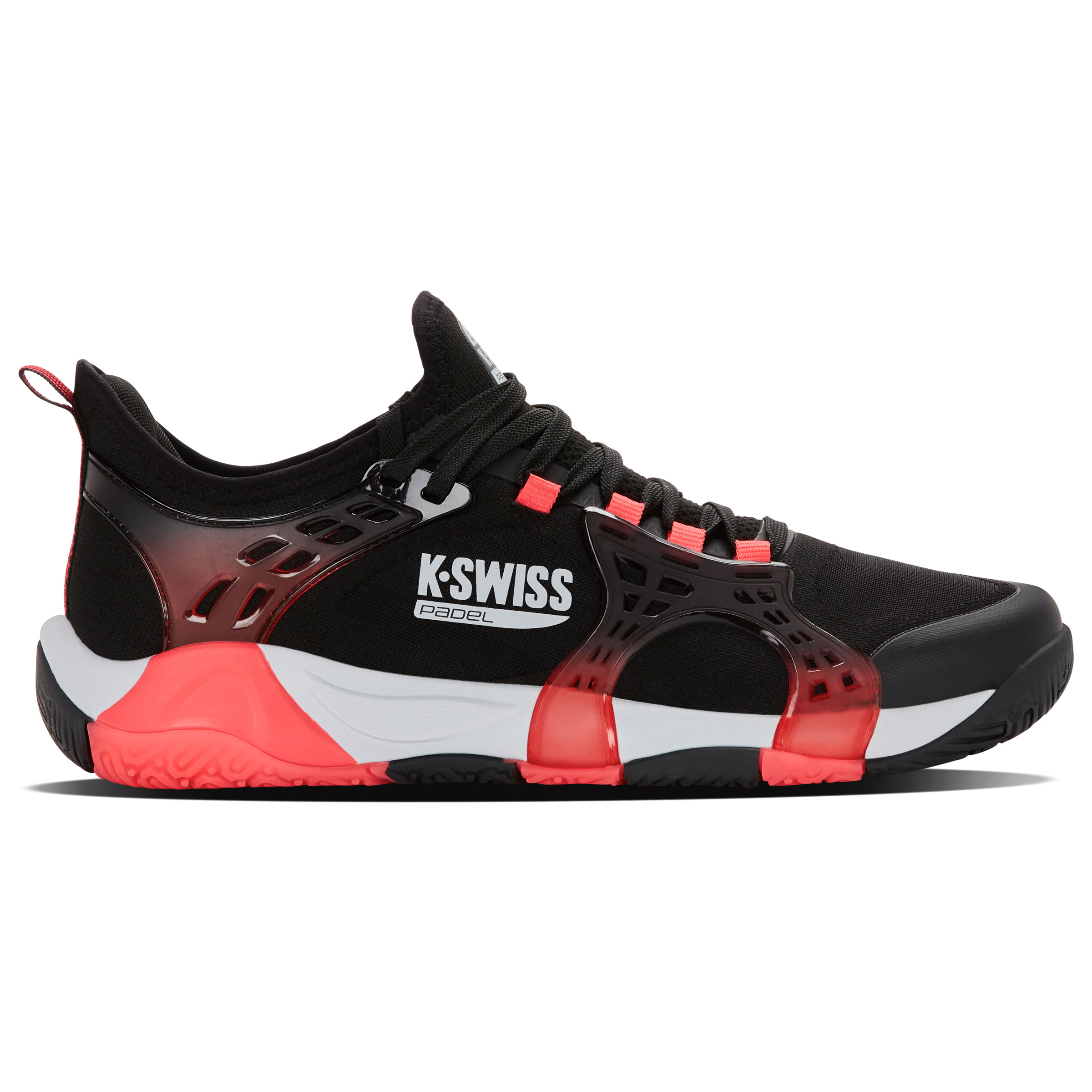 K-Swiss K-Frame padelschoenen heren black micro chip neon lava