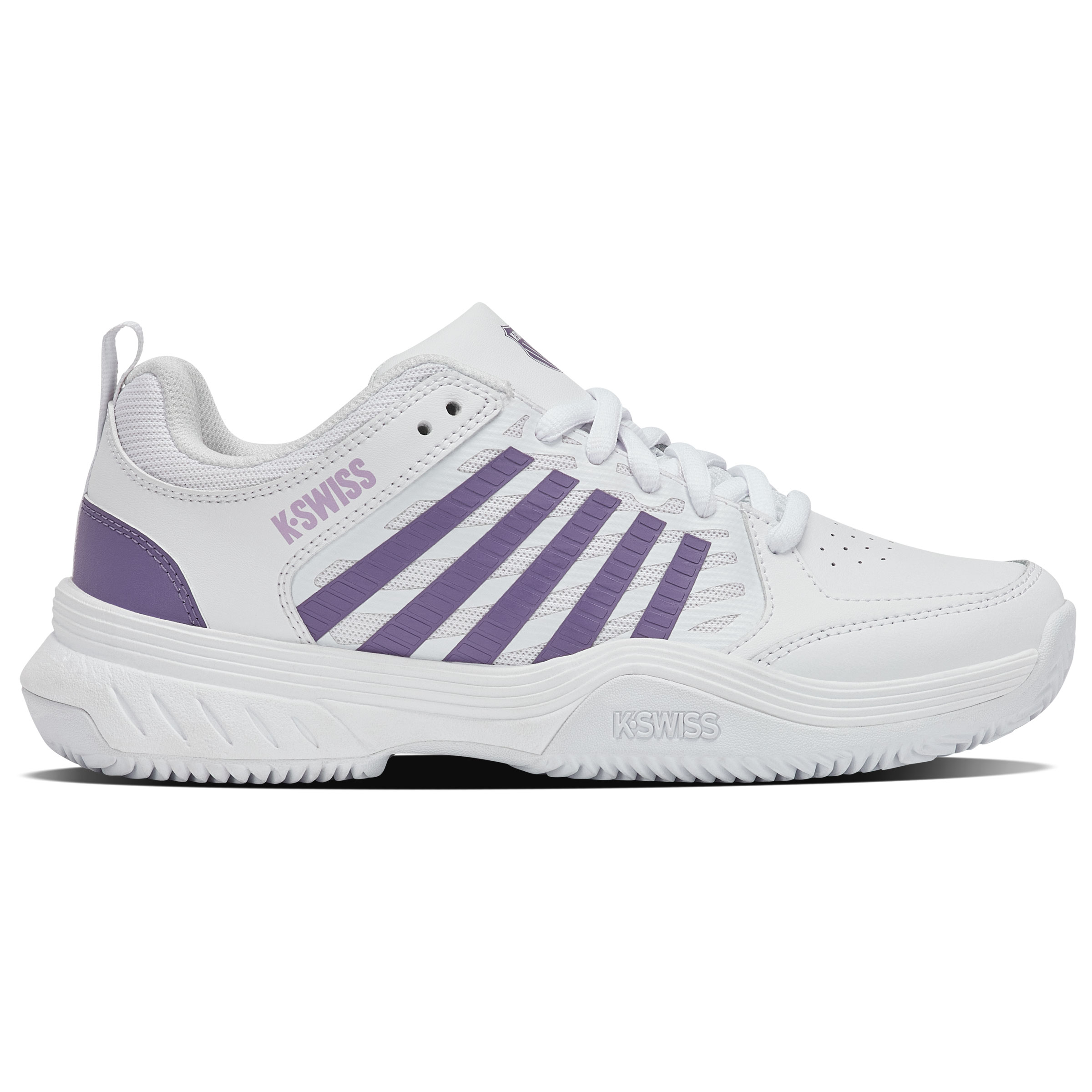 K-Swiss Court Express 2 Clay tennisschoenen dames white purple haze neon lavender