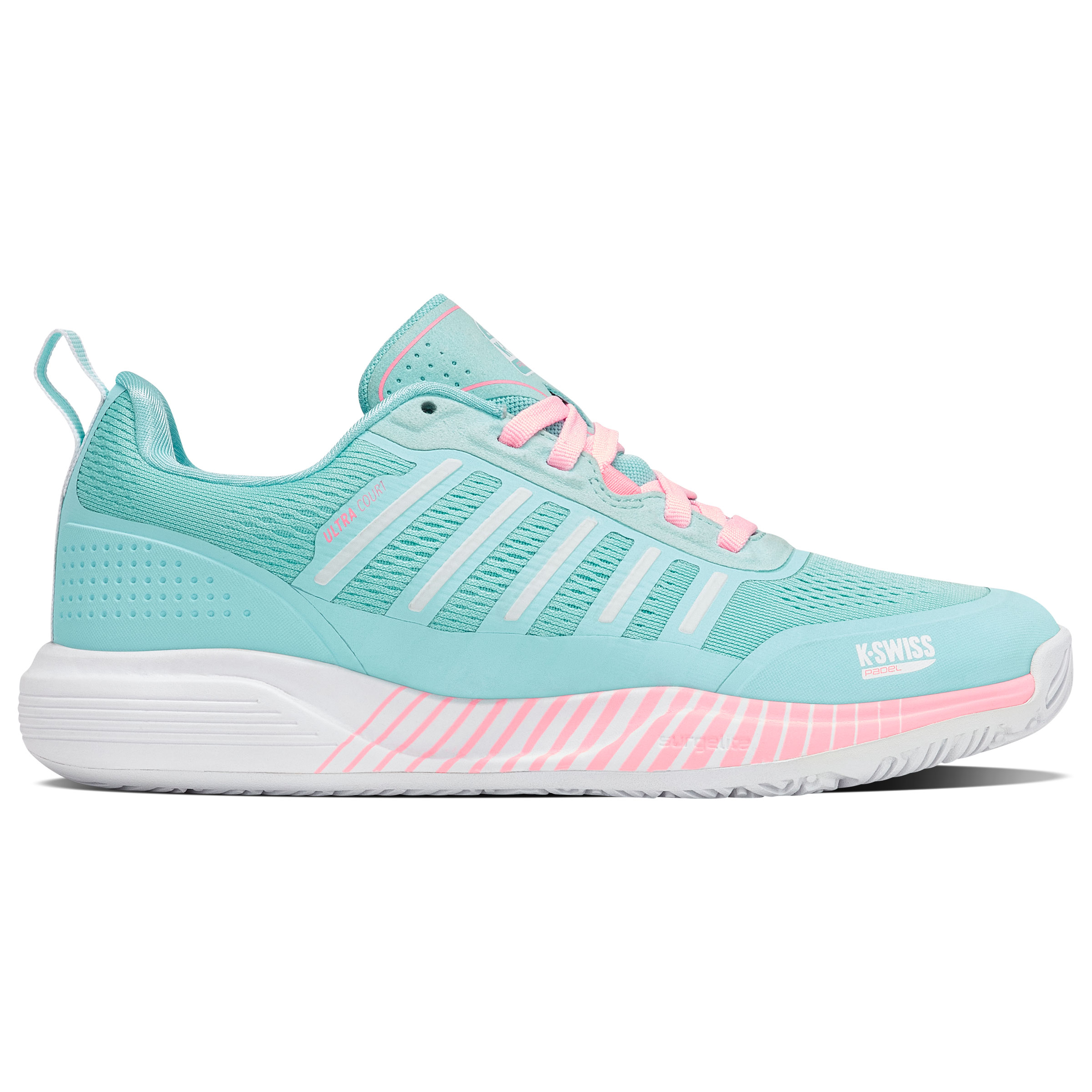 K-Swiss Ultra Court padelschoenen dames soft neon blue white neon bubble gum