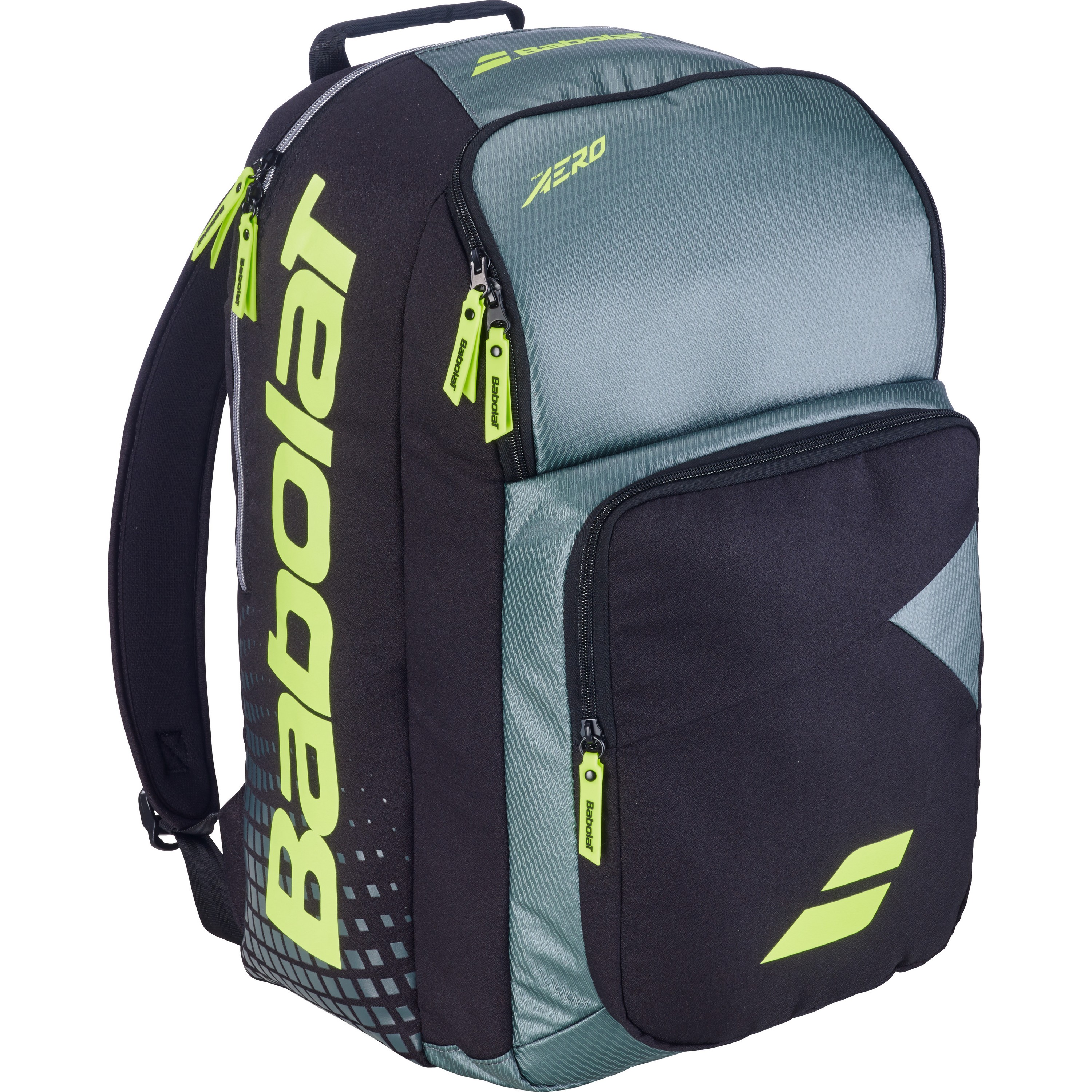 Babolat Pure Aero tennistas metallic grey black fluo yellow