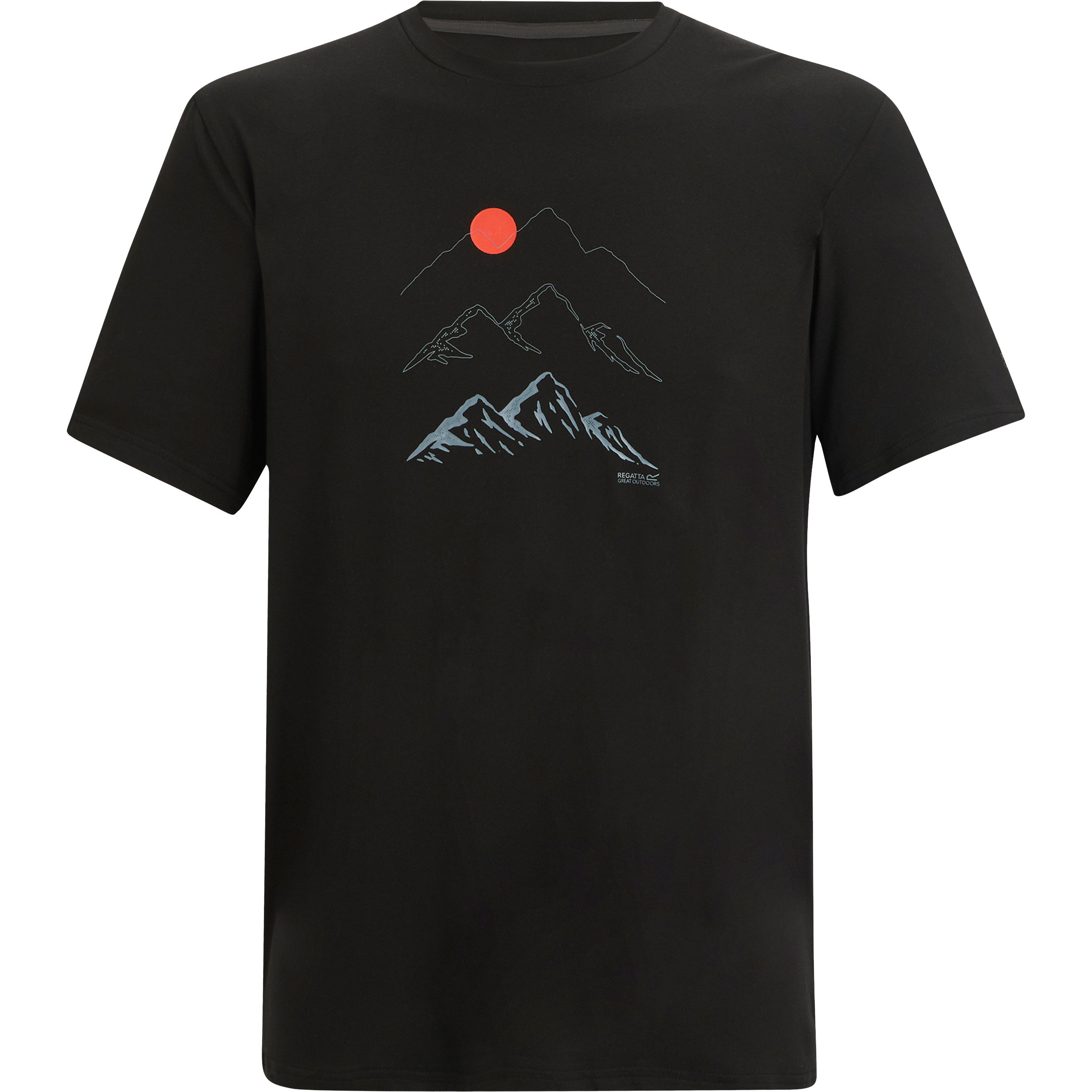 Regatta Fingal Stretch Graphic shirt heren black 