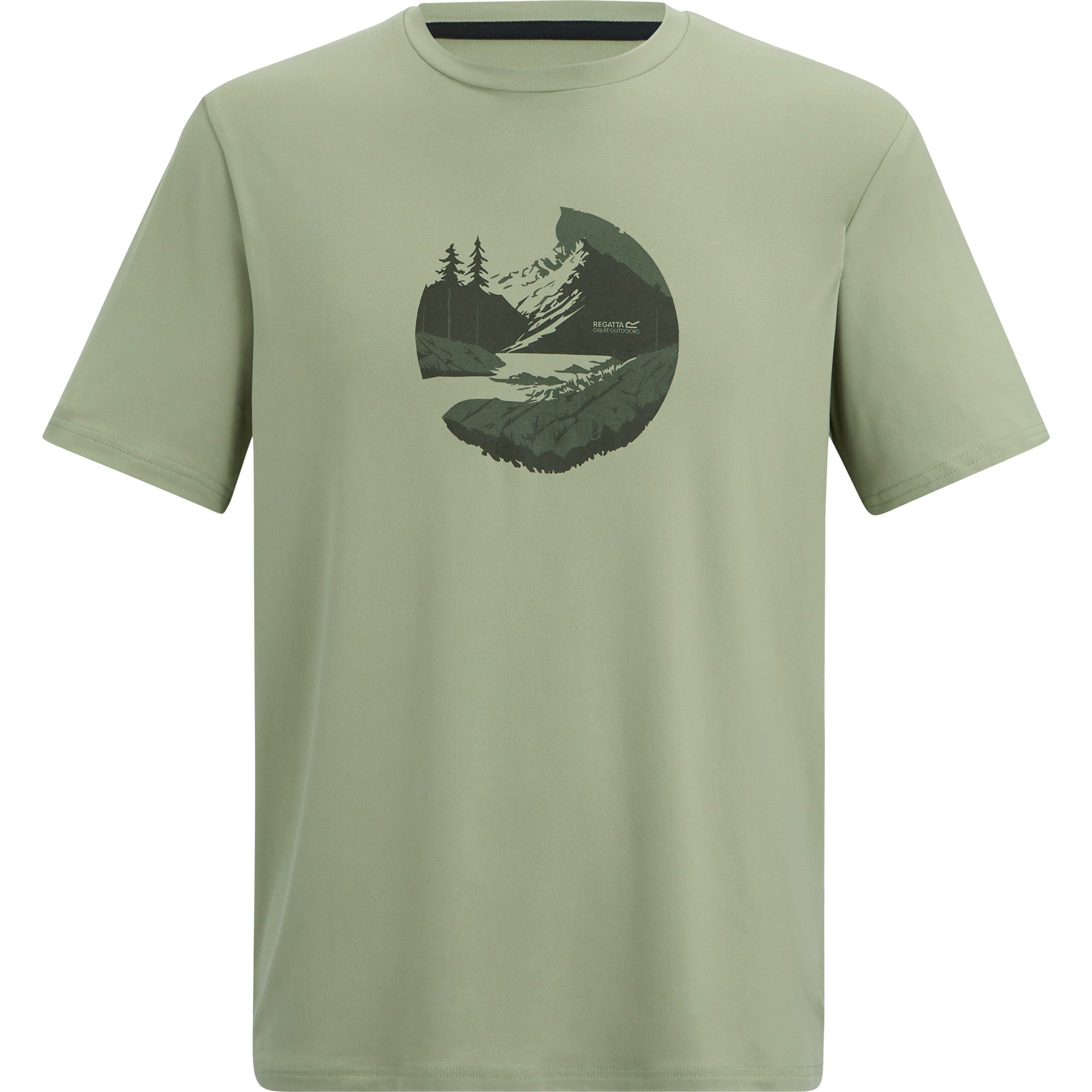 Regatta Fingal Stretch Graphic shirt heren sage green 
