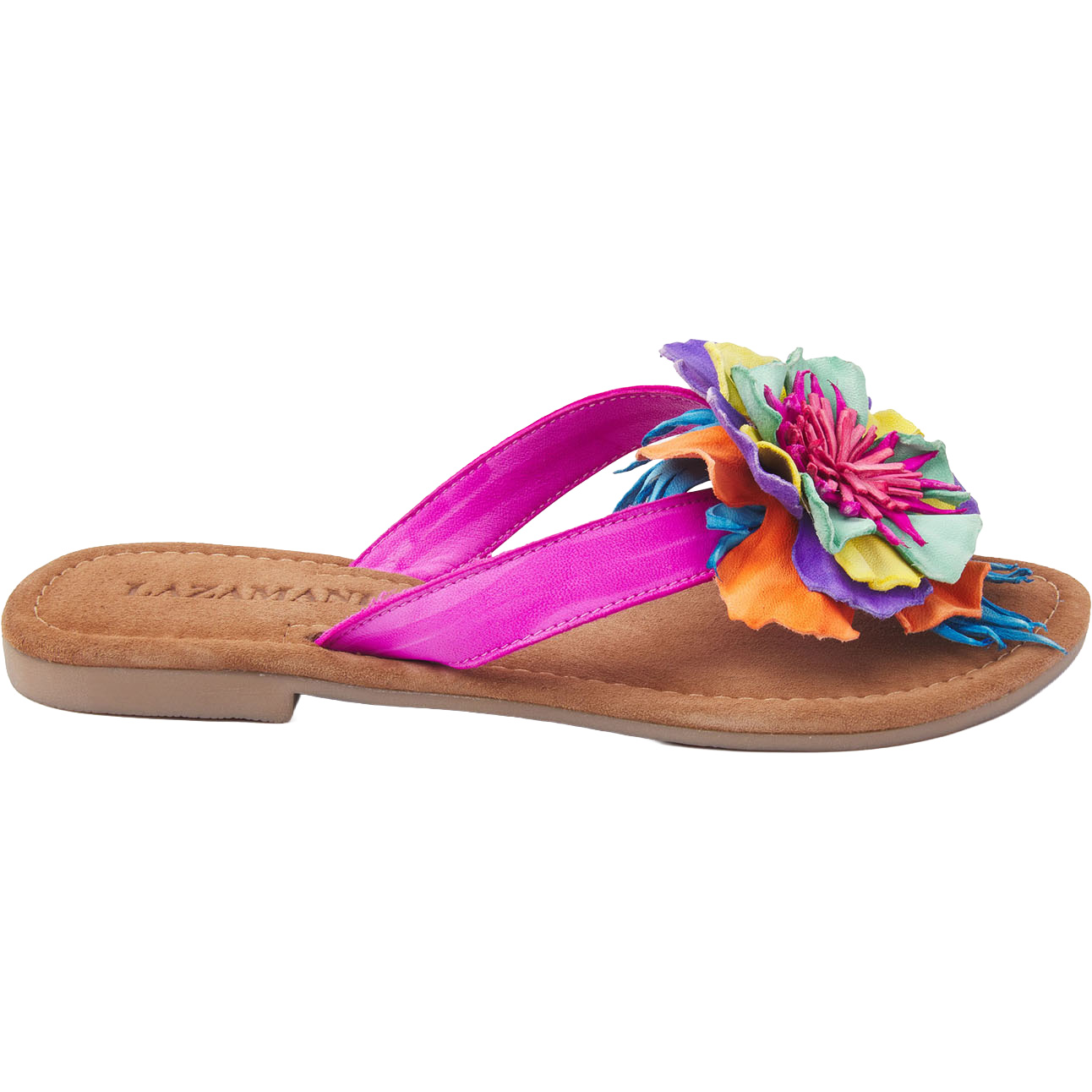 Lazamani Peony slippers dames fuxia 