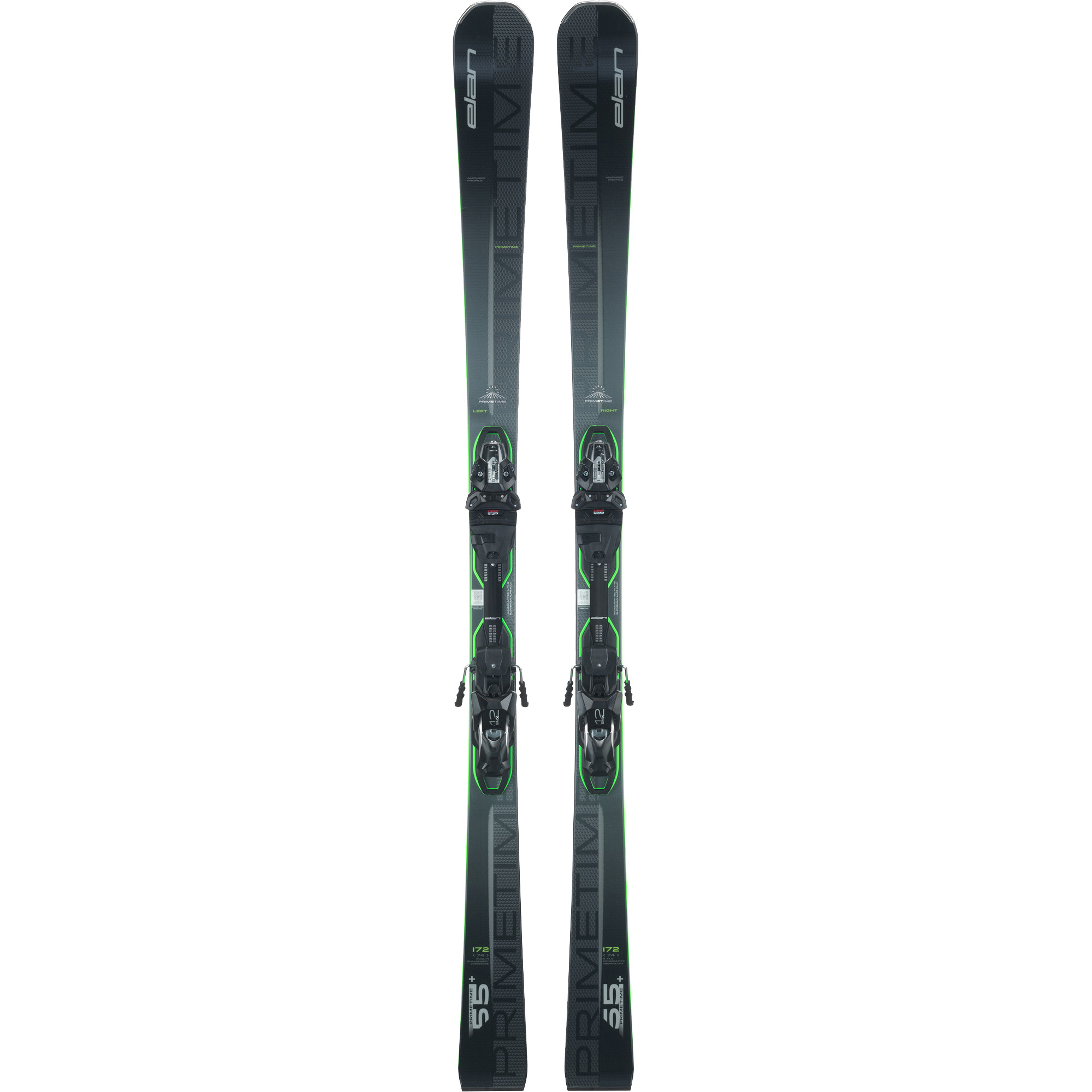 Elan Primetime 55+ ski’s met EMX 12 GW binding 