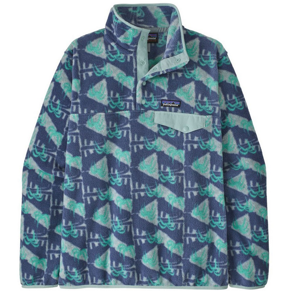 Patagonia Lightweight Synchilla Snap-T fleece sweater dames  jaguar geo blue sage