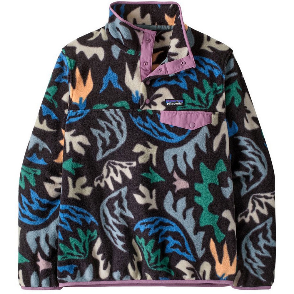 Patagonia Lightweight Synchilla Snap-T fleece sweater dames  kaleido black