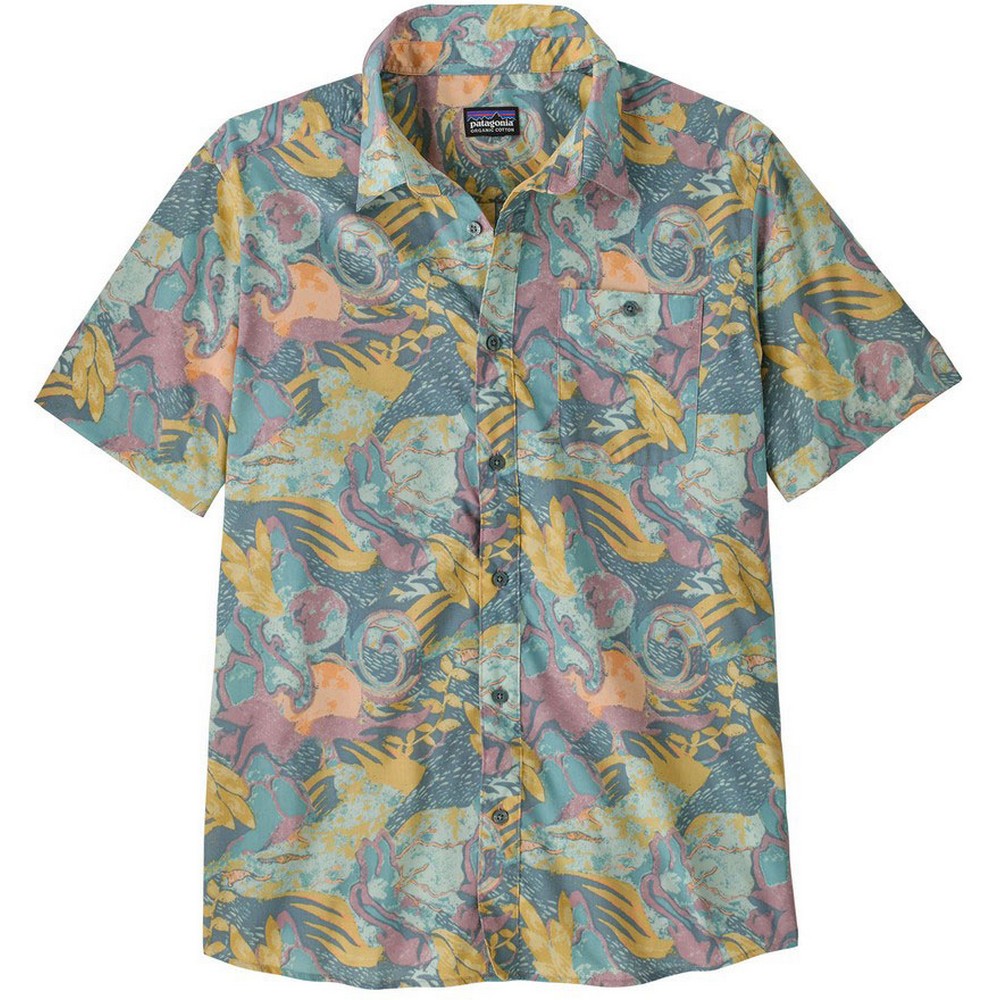 Patagonia Go To shirt heren moon tripper blue sage 