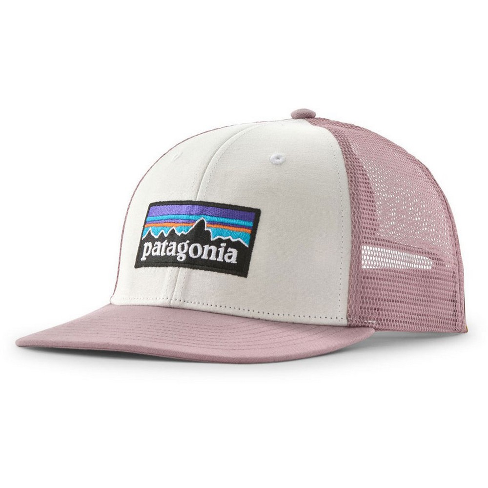 Patagonia P-6 Logo Trucker pet white w quiet violet 