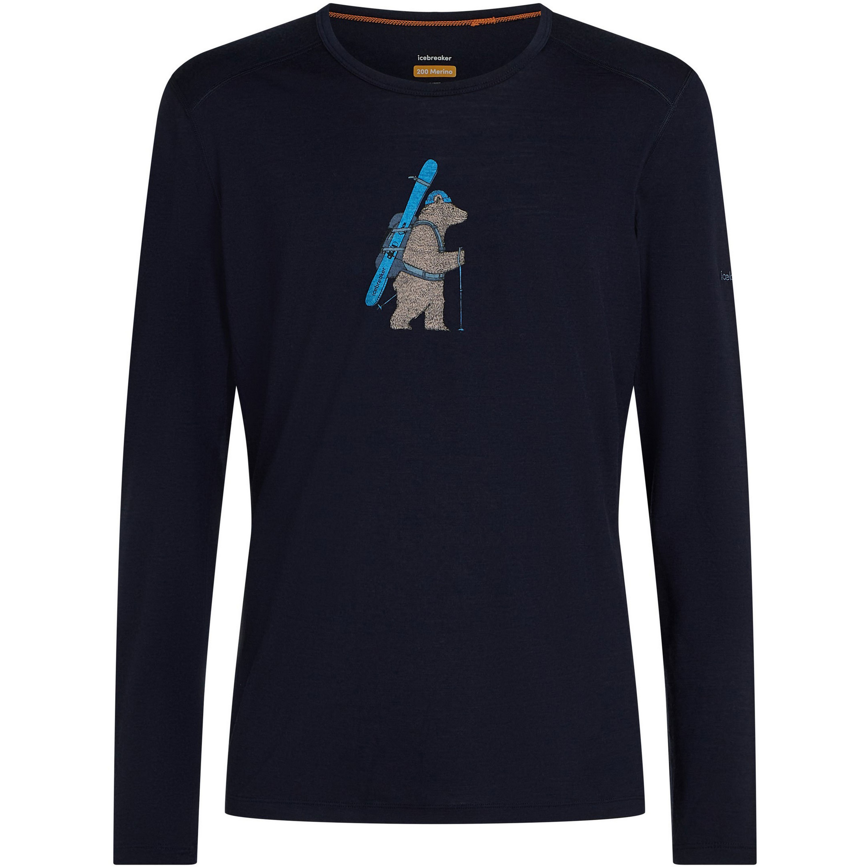 Icebreaker 200 Oasis Thermal Top Bear Tour shirt heren midnight navy