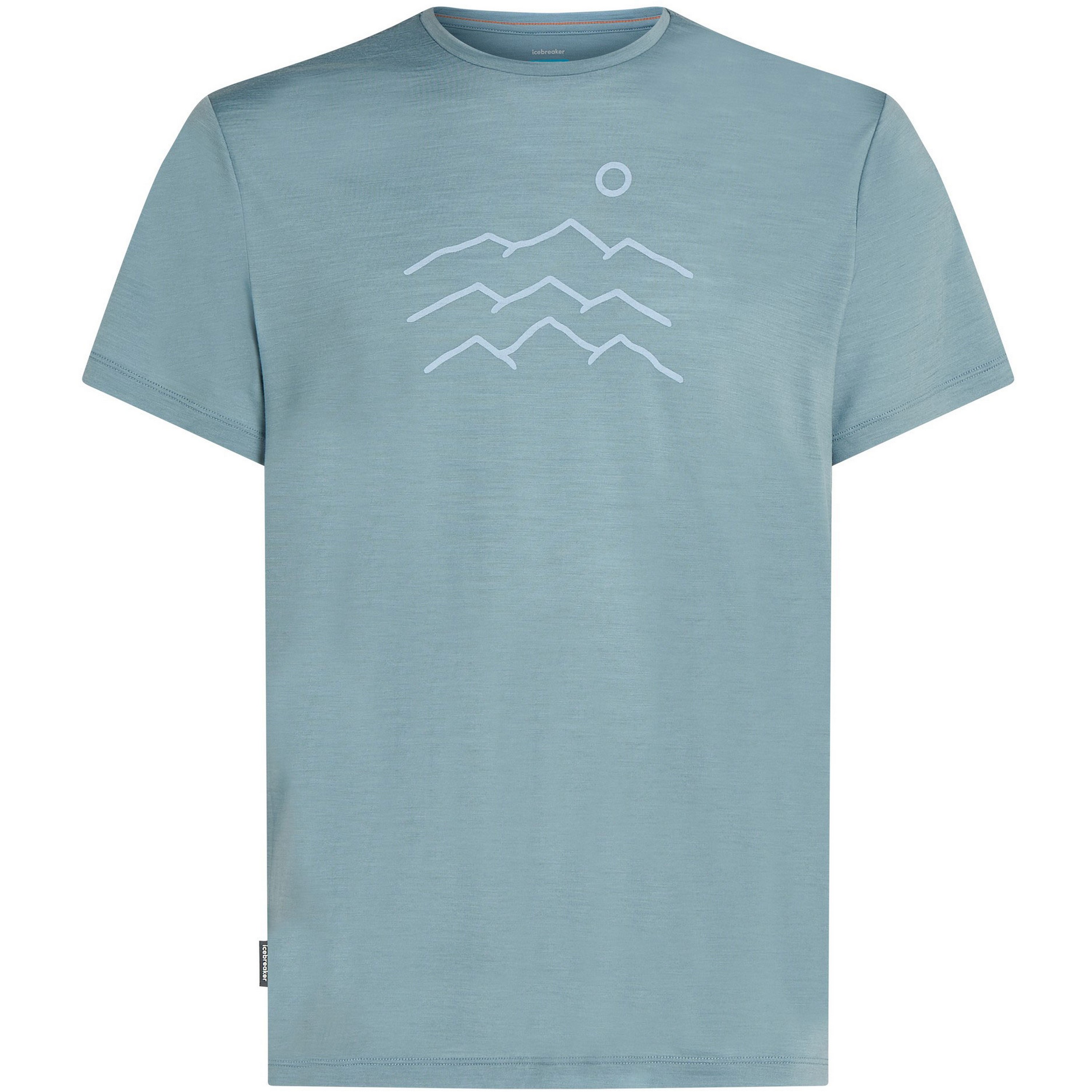 Icebreaker 125 Cool-Lite Sphere Across The Peaks shirt heren flint blue
