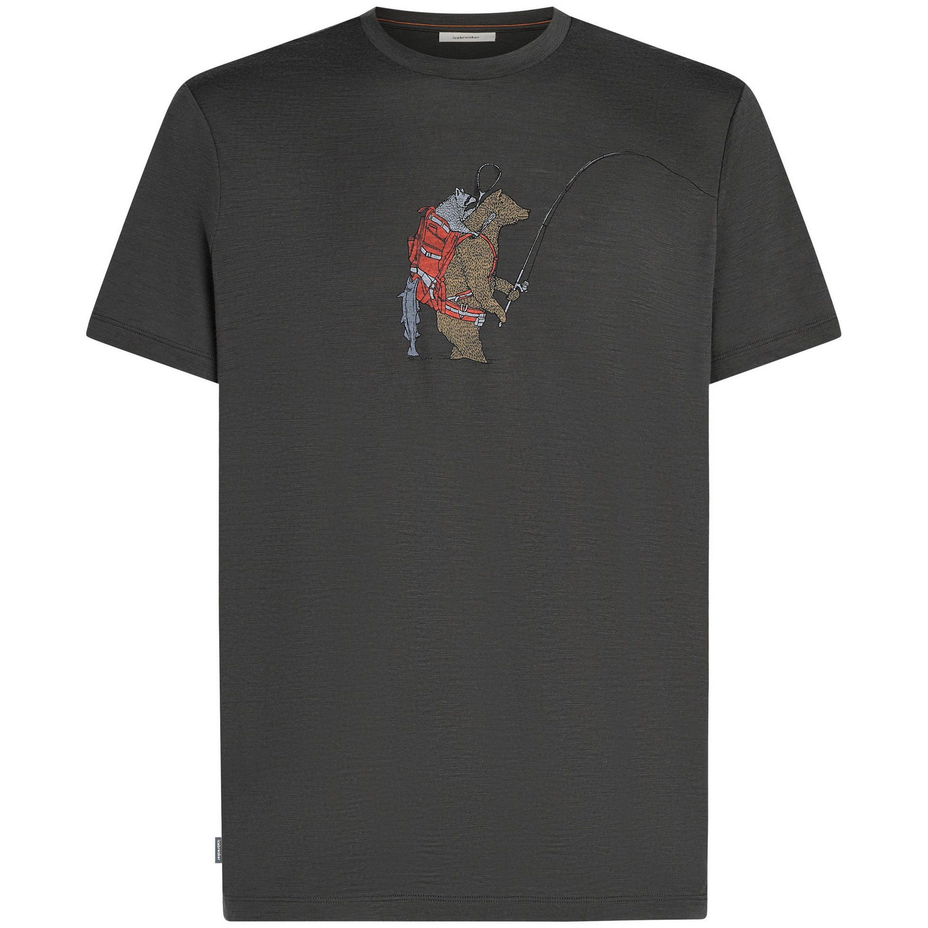 Icebreaker 150 Tech Lite Bear Catch shirt heren obsidian 