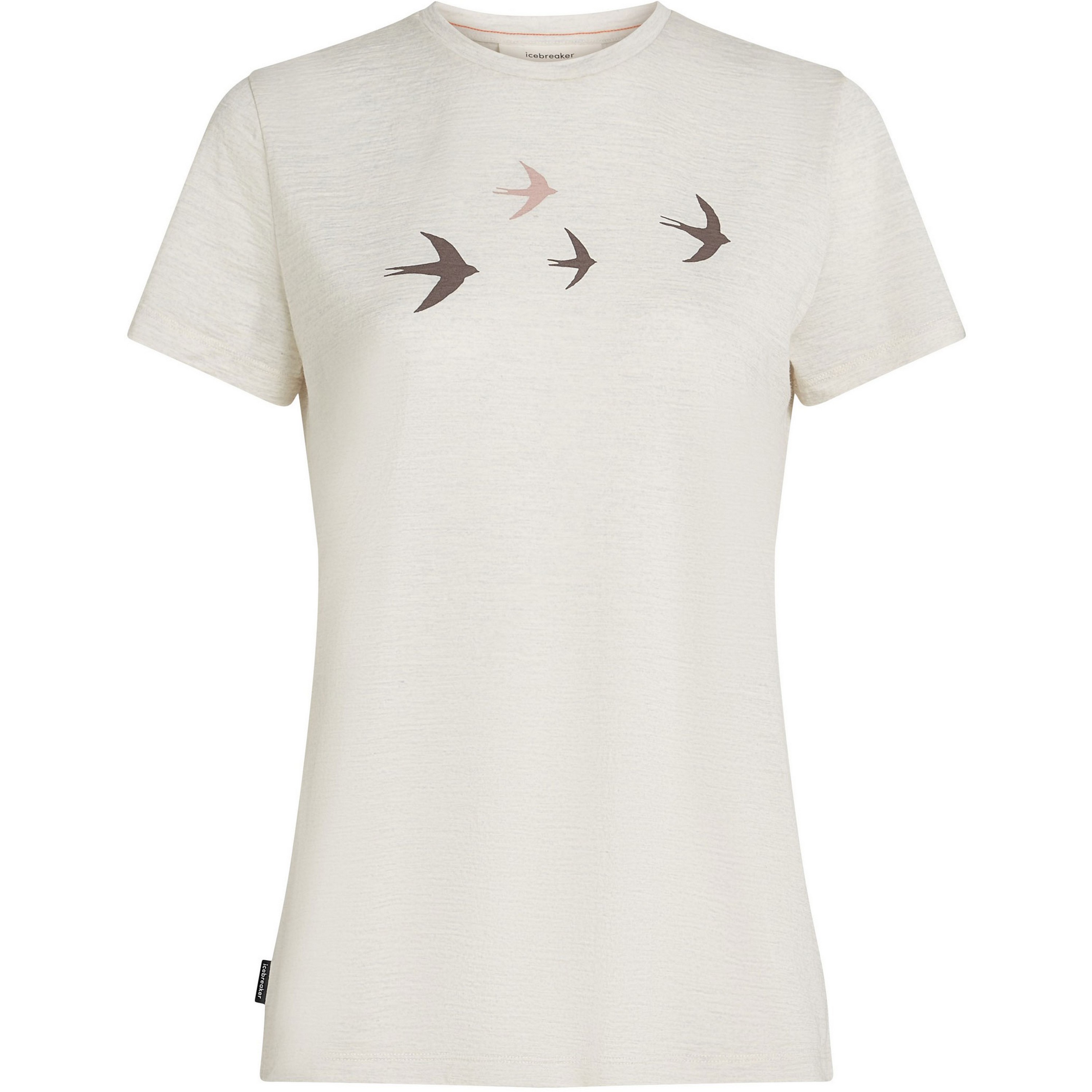 Icebreaker 150 Tech Lite Bird Transit shirt dames ecru hthr 