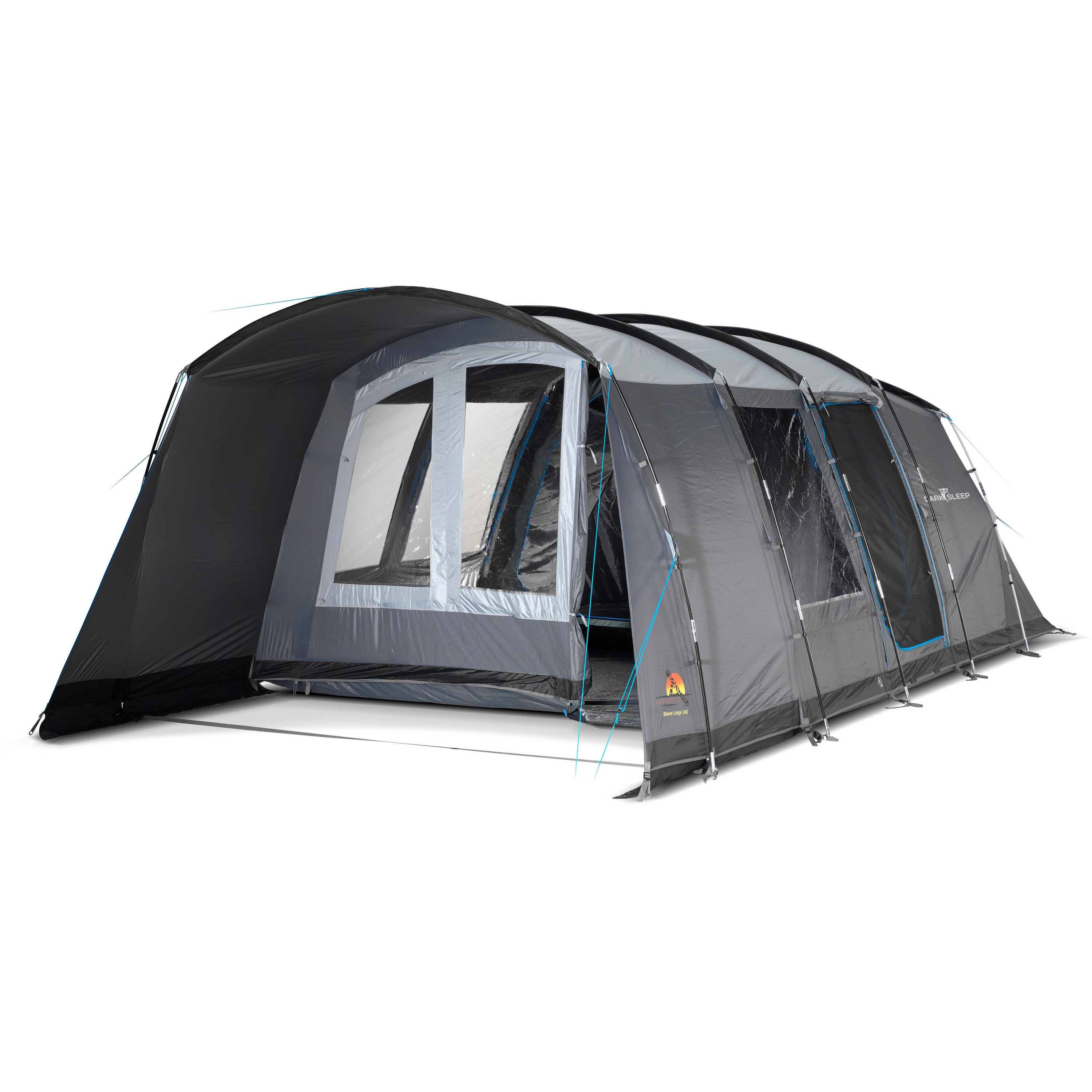 Safarica Beaver Lodge 340 DarkSleep tunneltent grey anthracite blue