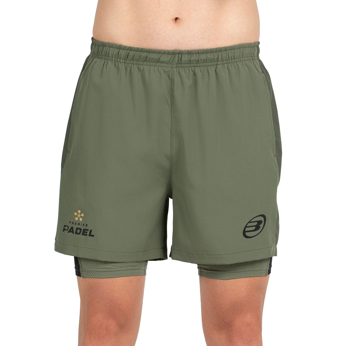 Bullpadel Pingu tennisshort heren kaki 