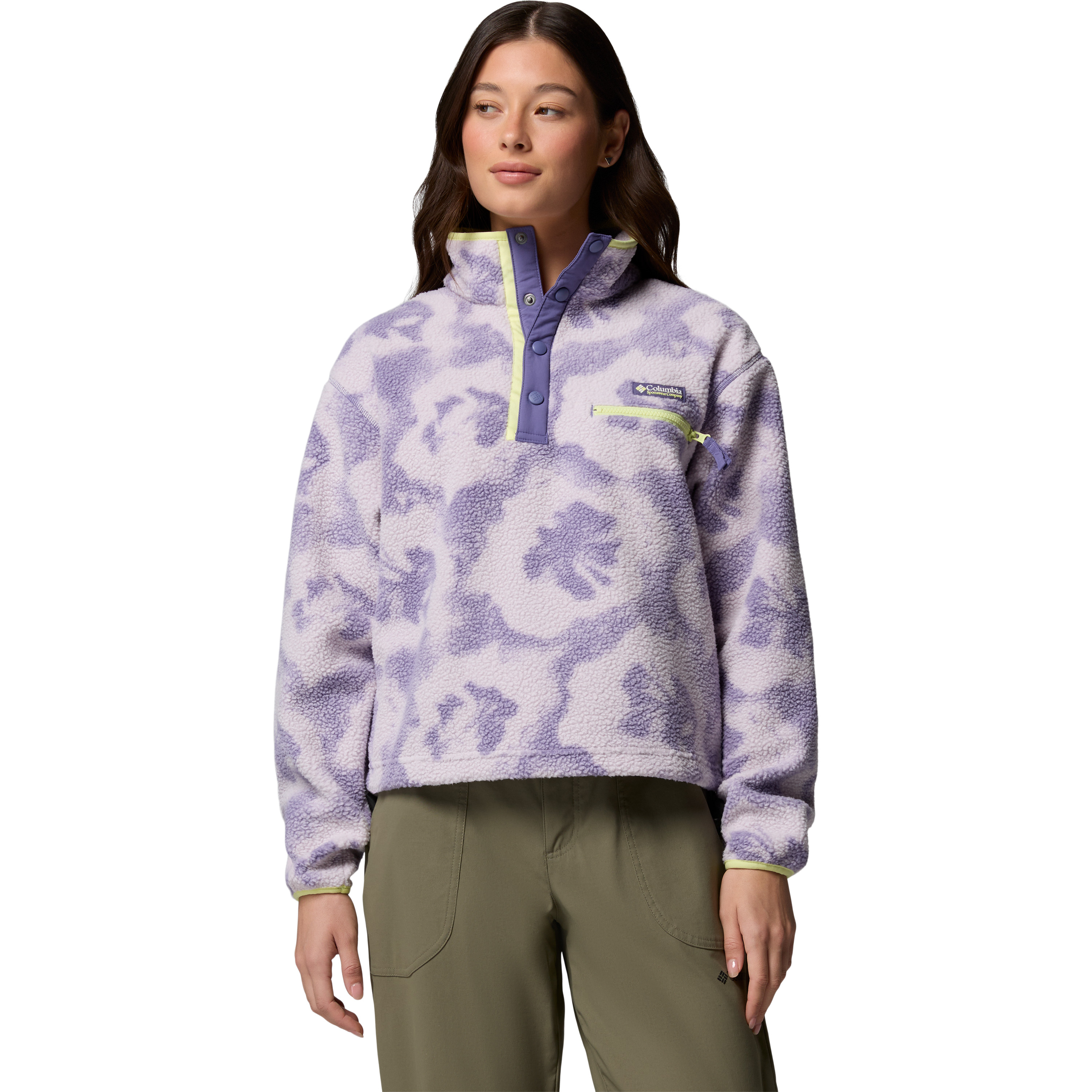 Columbia Helvetia II Cropped Sherpa Half Snap fleece sweater dames stormwatch