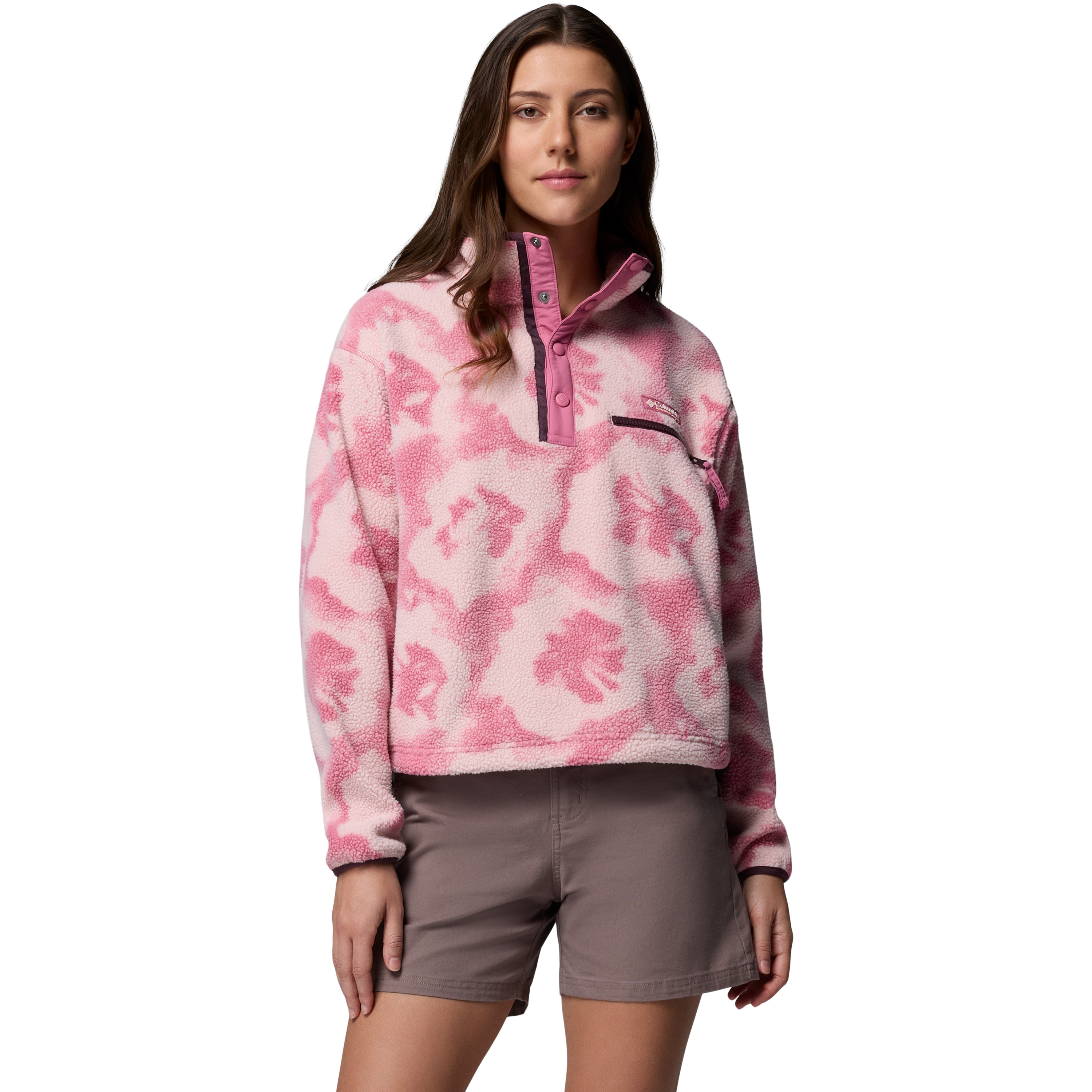 Columbia Helvetia II Cropped Sherpa Half Snap fleece sweater dames rosette