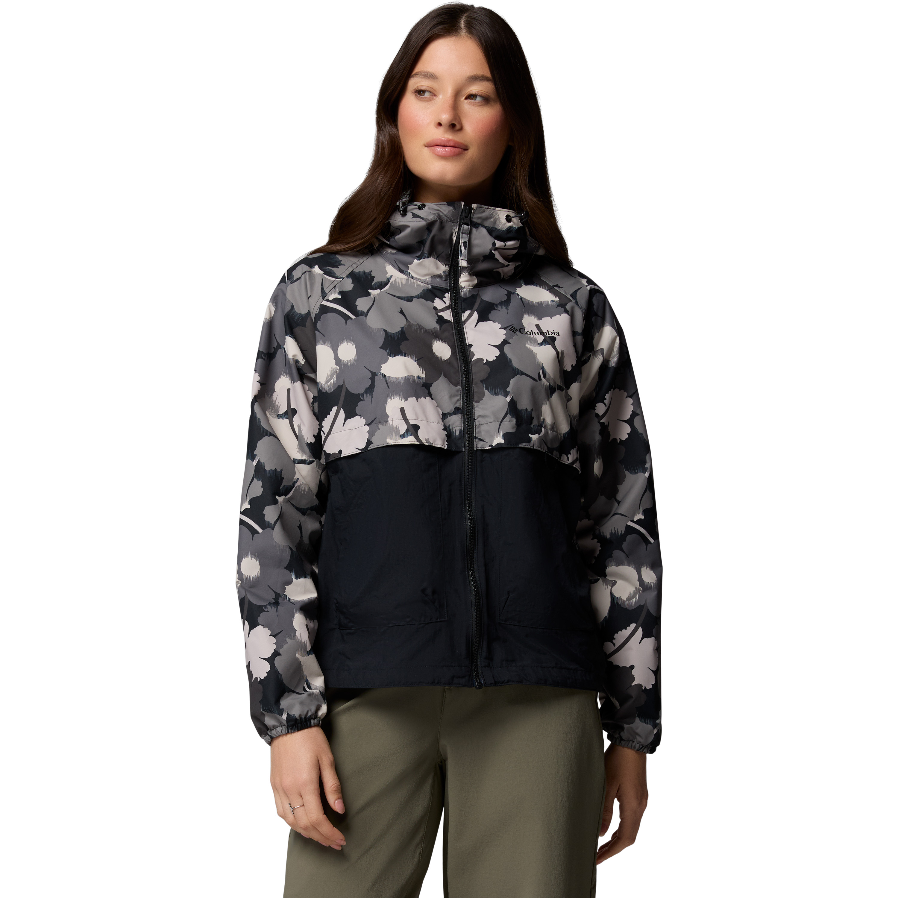 Columbia Spire Valley Cropped Windbreaker outdoor jack dames black ikatb