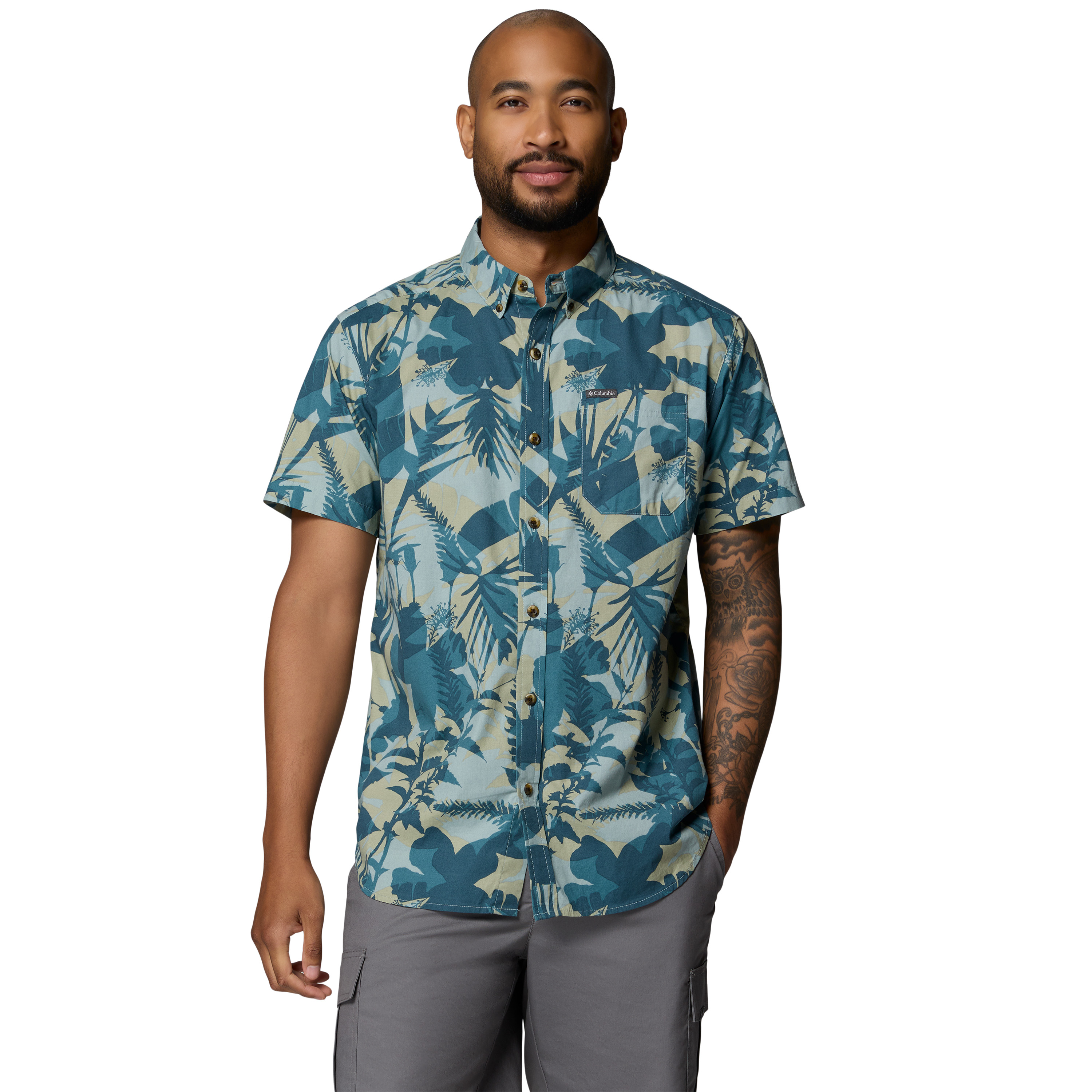 Columbia Rapid Rivers Printed overhemd heren everblue  