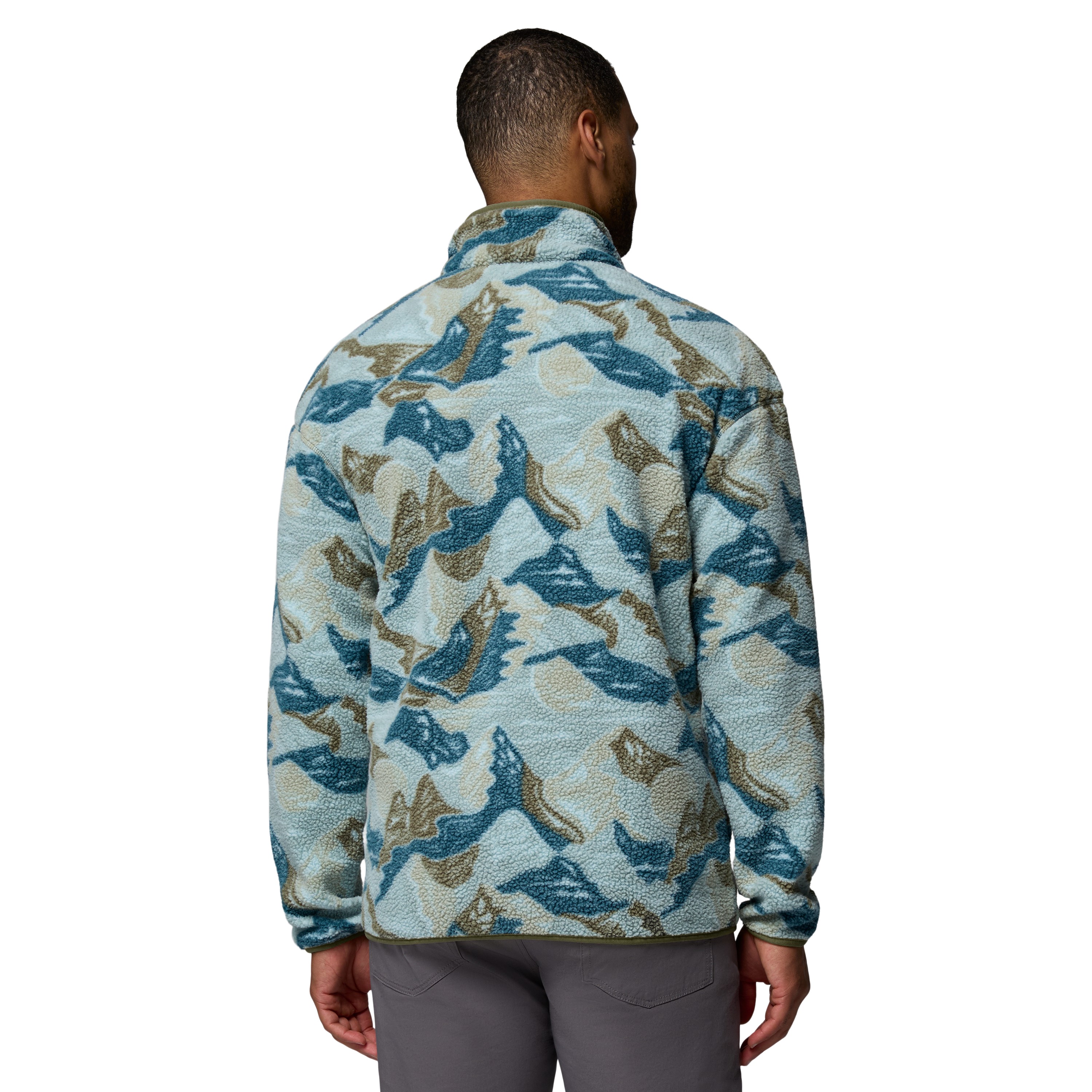 Columbia Helvetia II Printed Half Snap fleece sweater heren safari