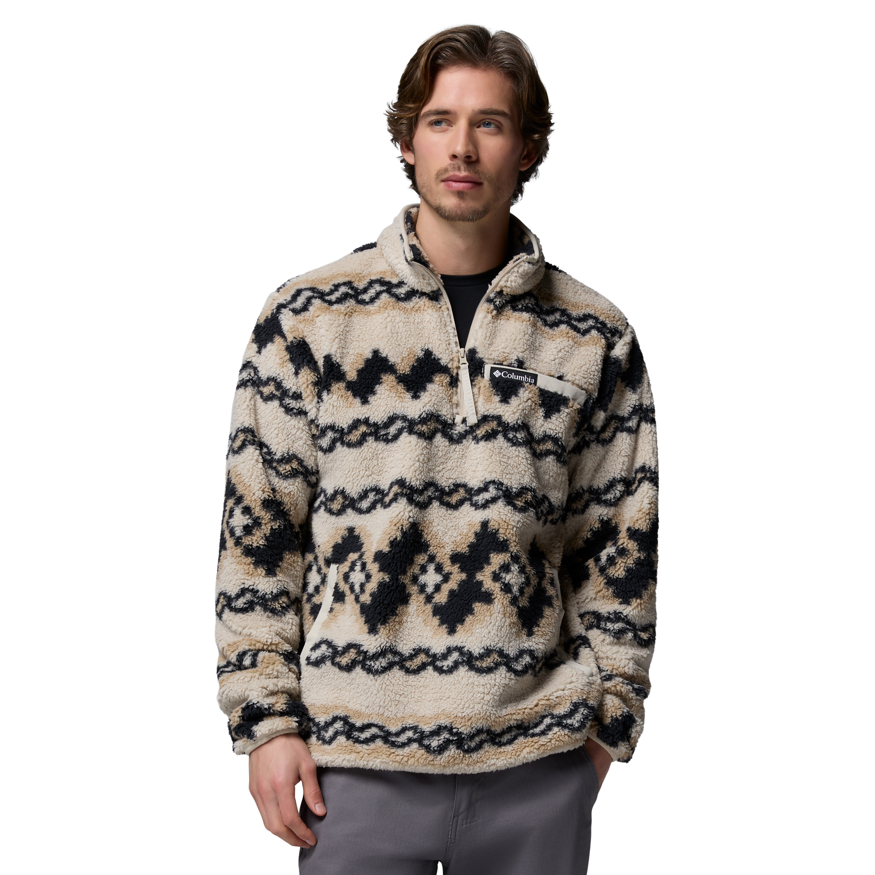 Columbia Rugged Ridge Sherpa Half Zip fleece sweater heren  dark stone