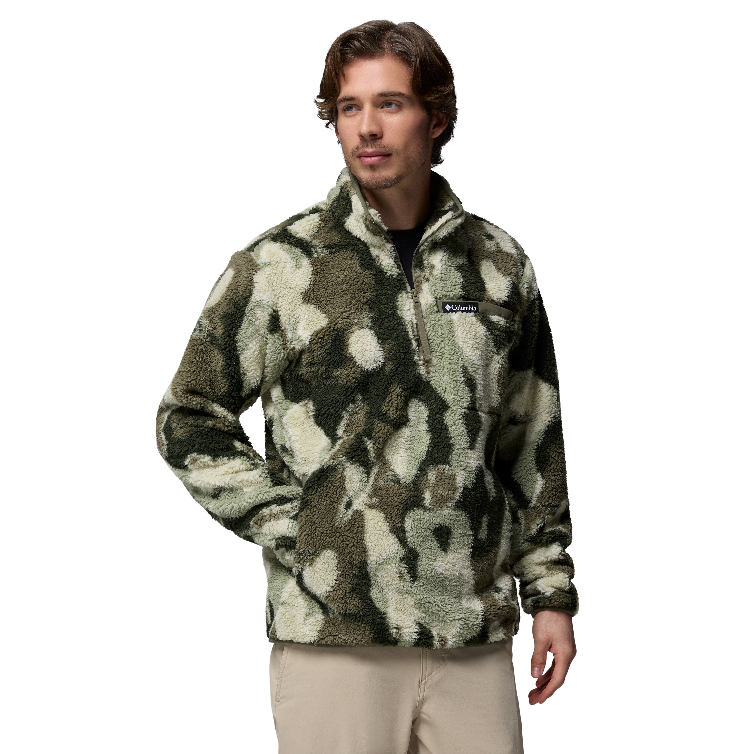 Columbia Rugged Ridge Sherpa Half Zip fleece sweater heren  stone green