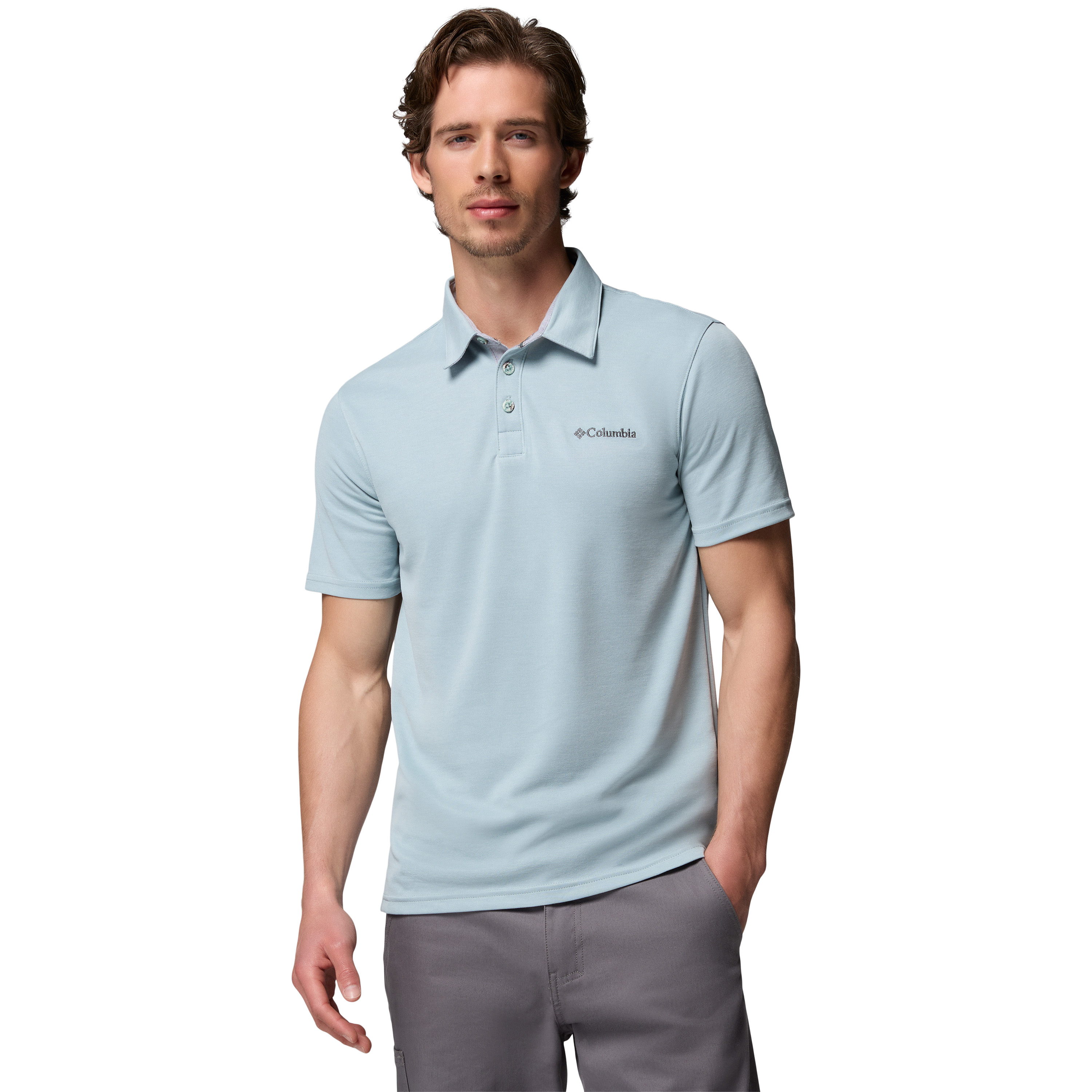Columbia Nelson Point polo heren crushed blue  