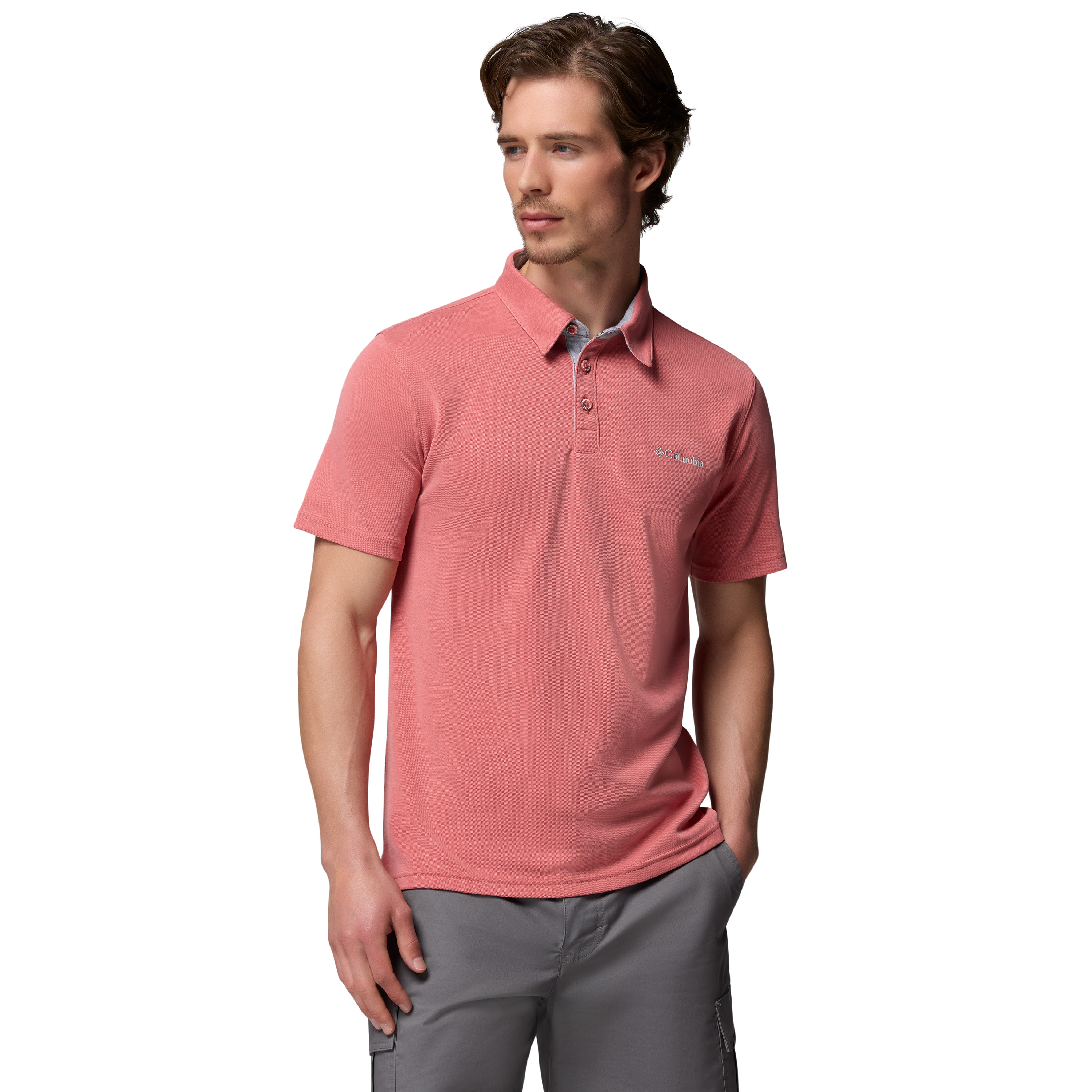 Columbia Nelson Point polo heren washed red   