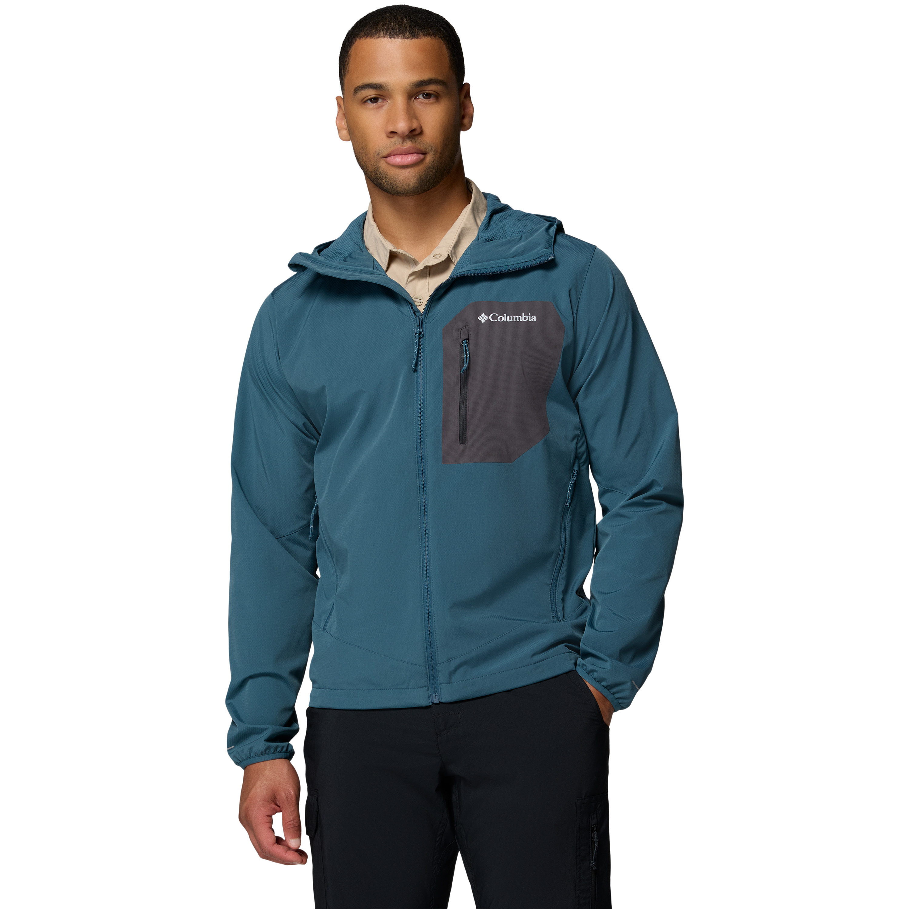 Columbia Tall Heights III Hooded softshell jas heren  everblue
