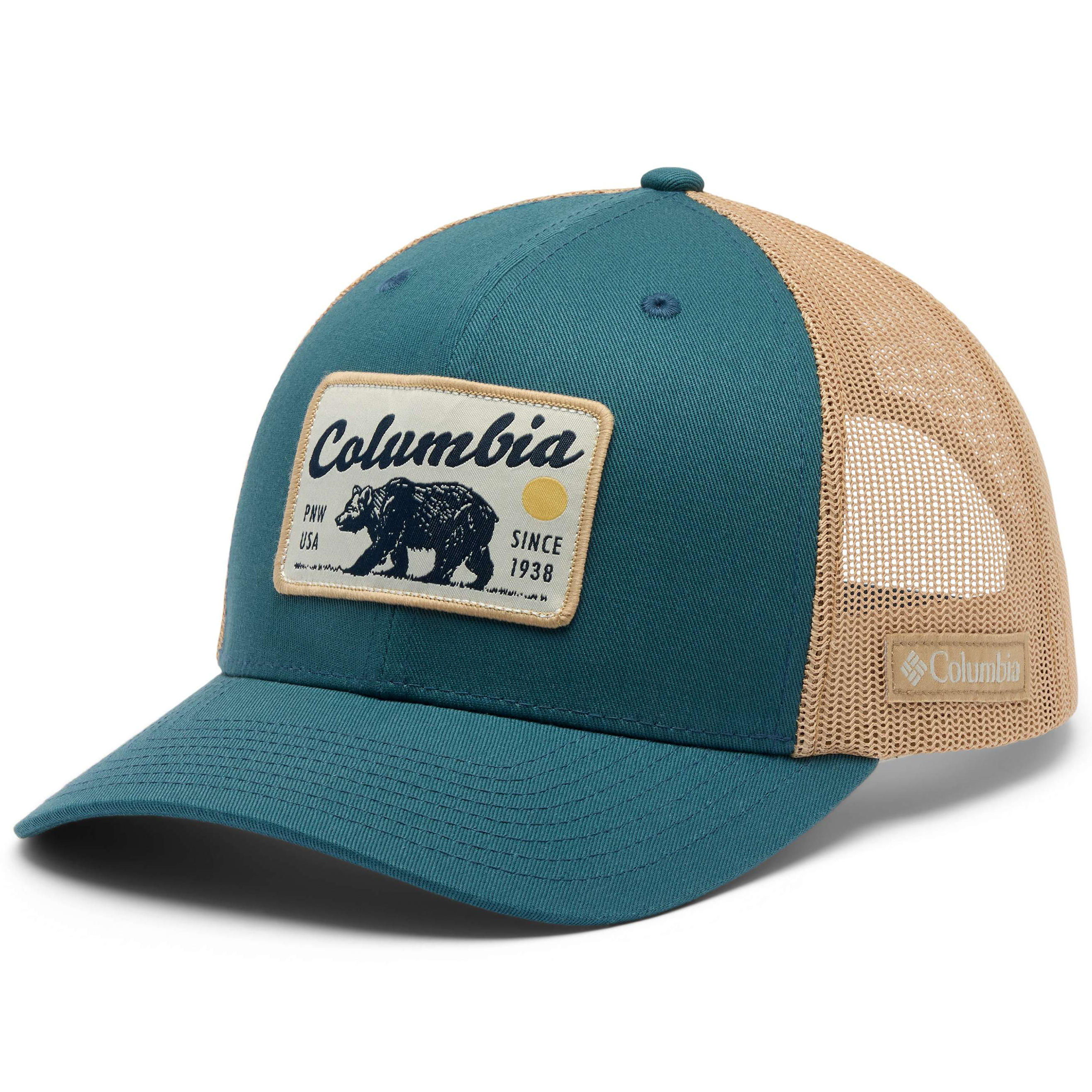 Columbia Mesh Snapback pet everblue PNW bear 