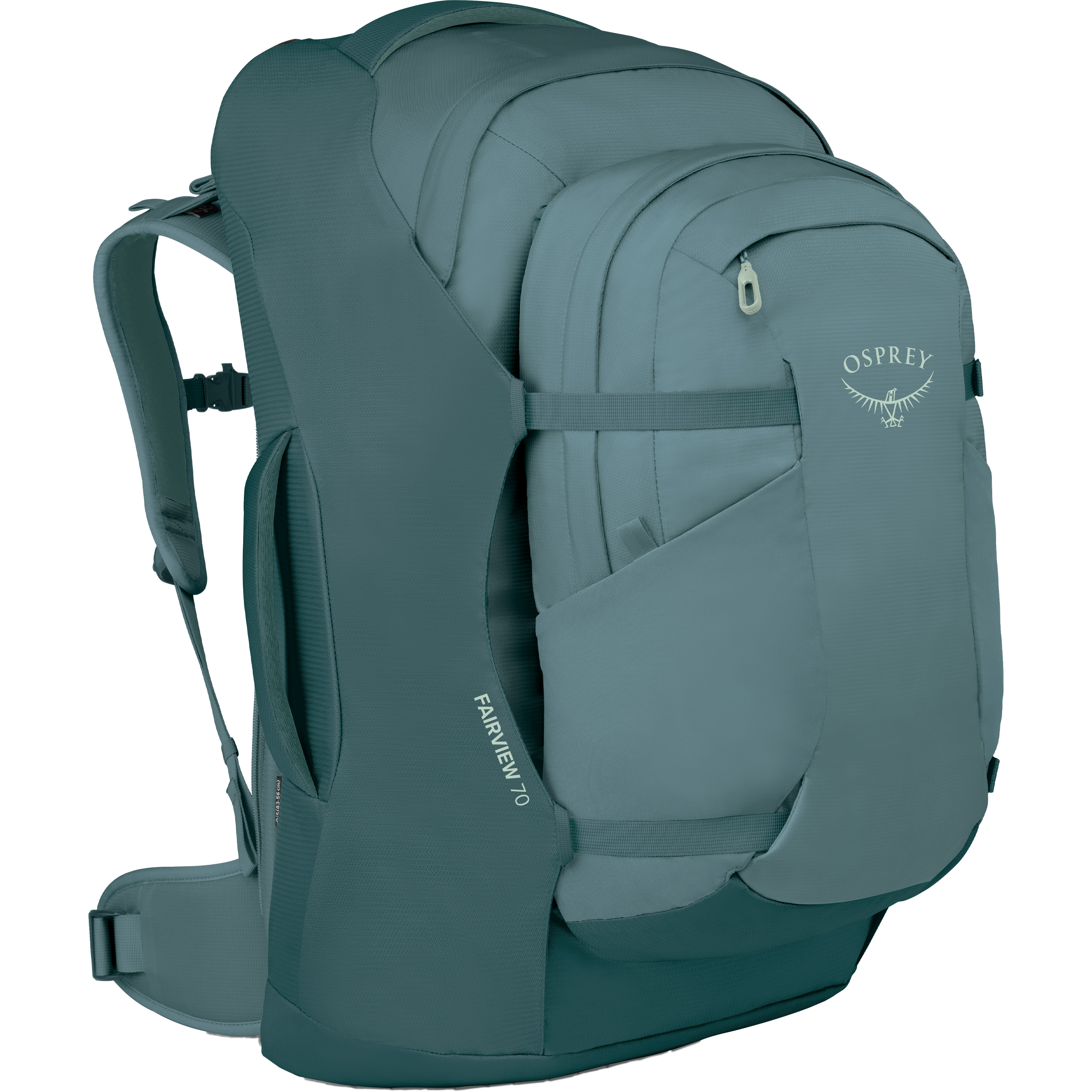 Osprey Fairview 70 Travel Pack backpack 55 + 15 liter dames cascade blue torrent blue