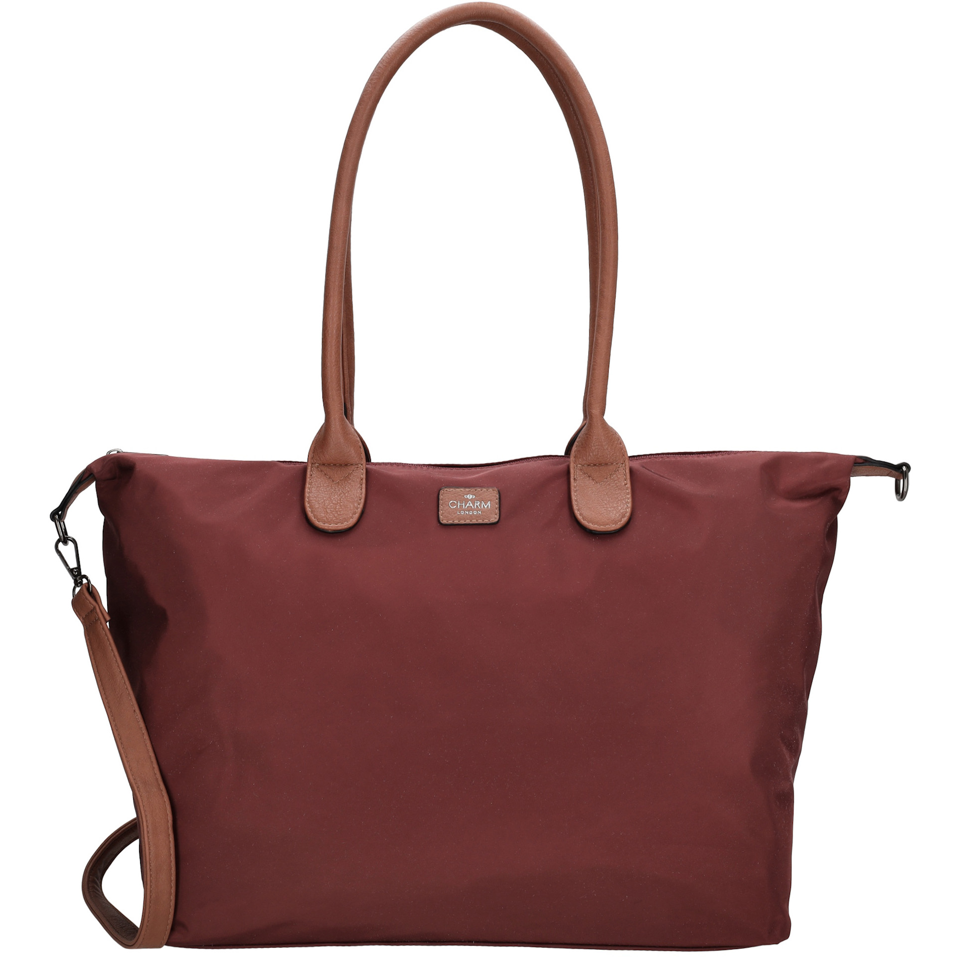 Charm London Buckingham 15,6 inch laptop schoudertas 24,4 liter dames bordeaux