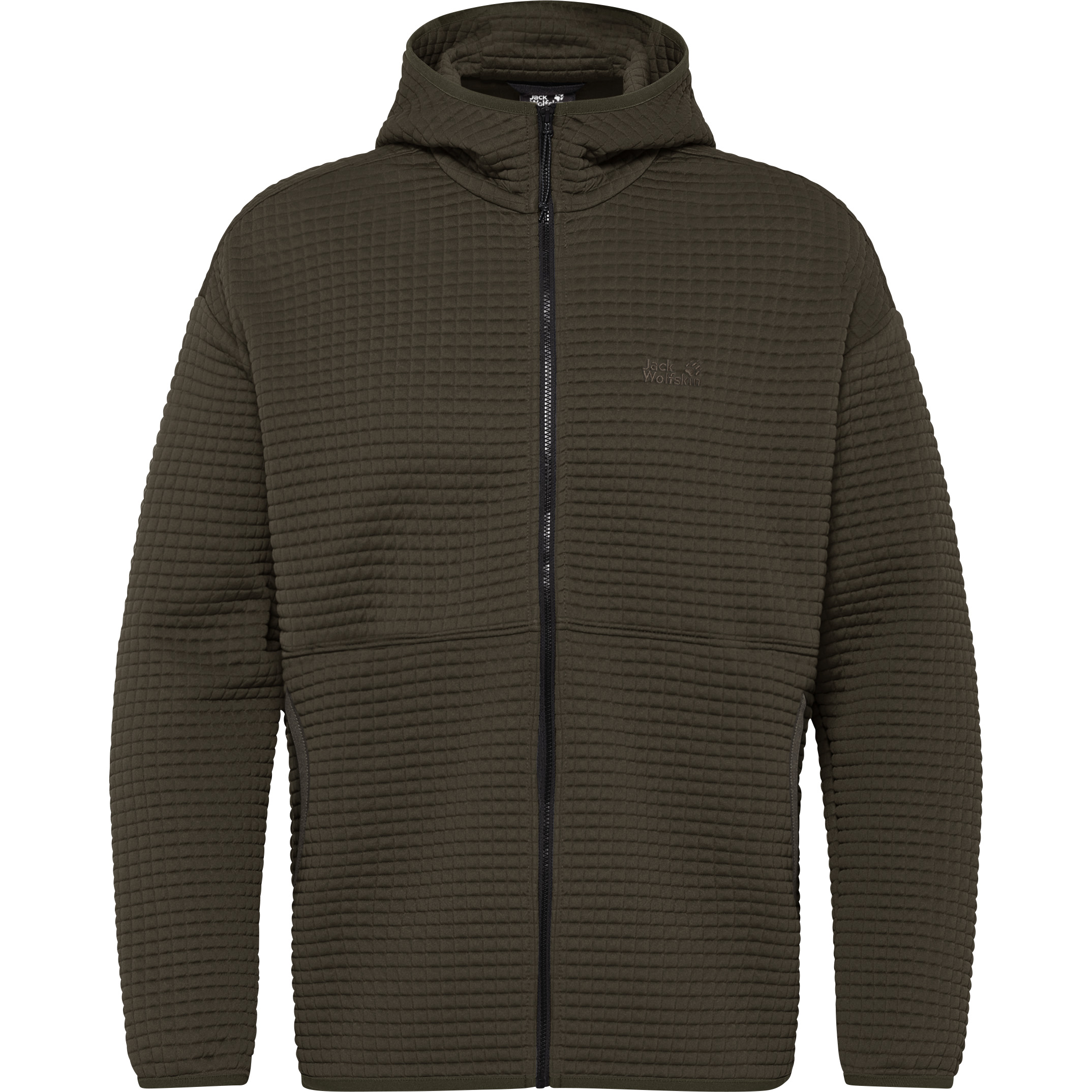 Jack Wolfskin Mogari Hooded Fz fleece vest heren obsidian moss 