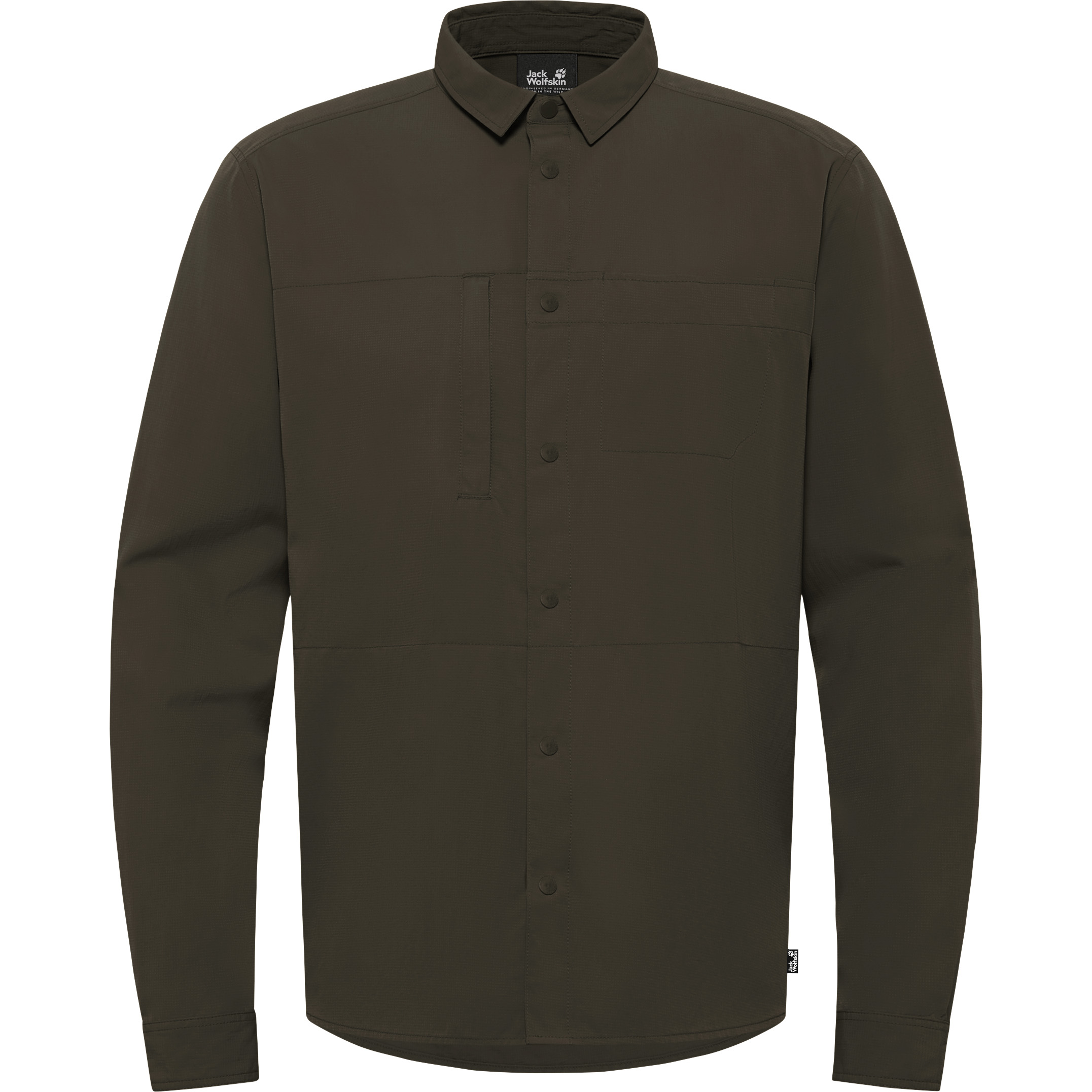 Jack Wolfskin Sierra Canyon overhemd heren obsidian moss 