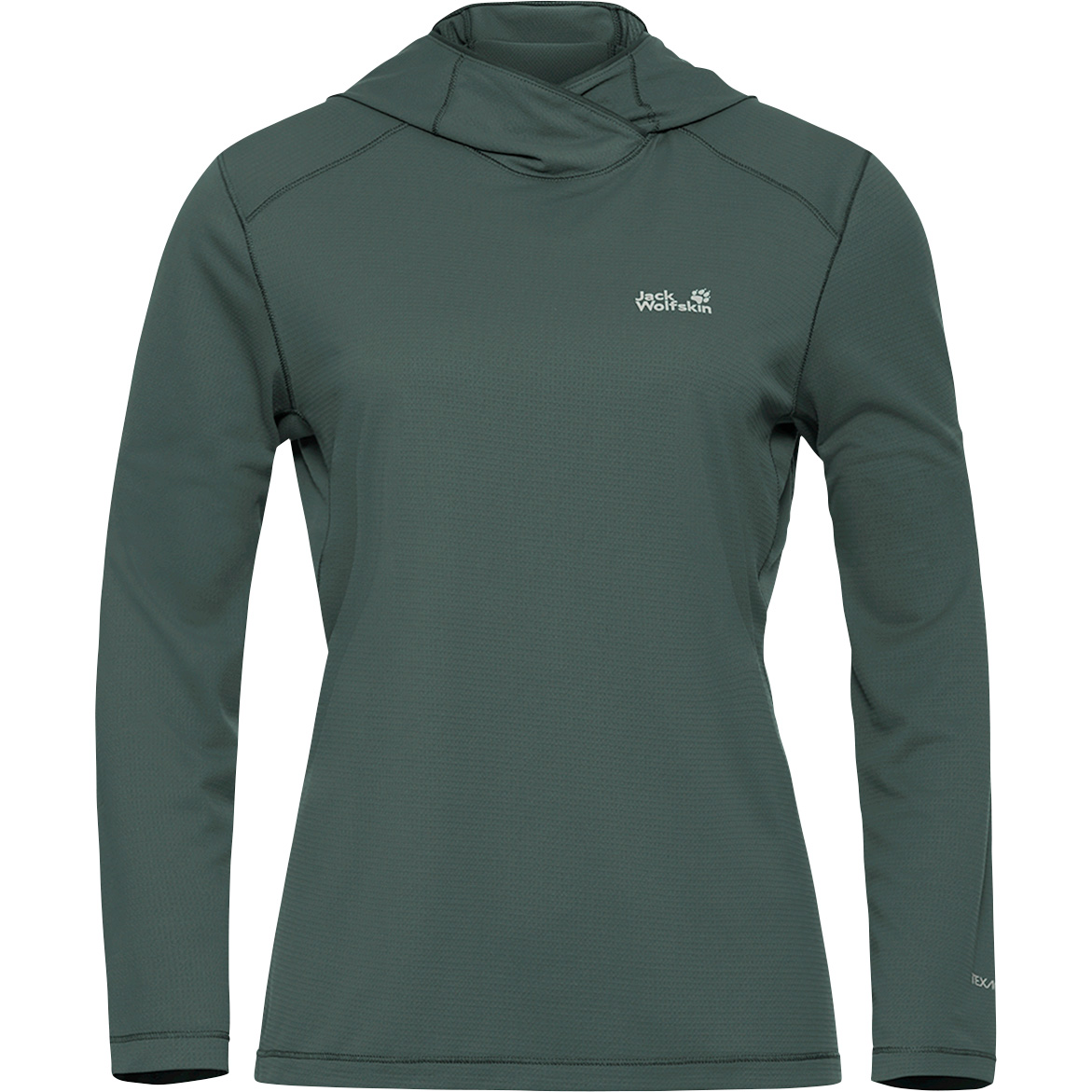 Jack Wolfskin Prelight Suncool Hoody shirt dames sago palm 