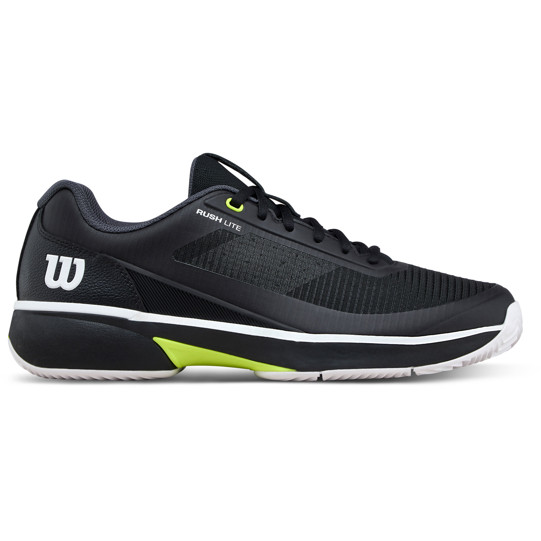 Wilson Rush Lite 5 Clay tennisschoenen heren black safety yellow 
