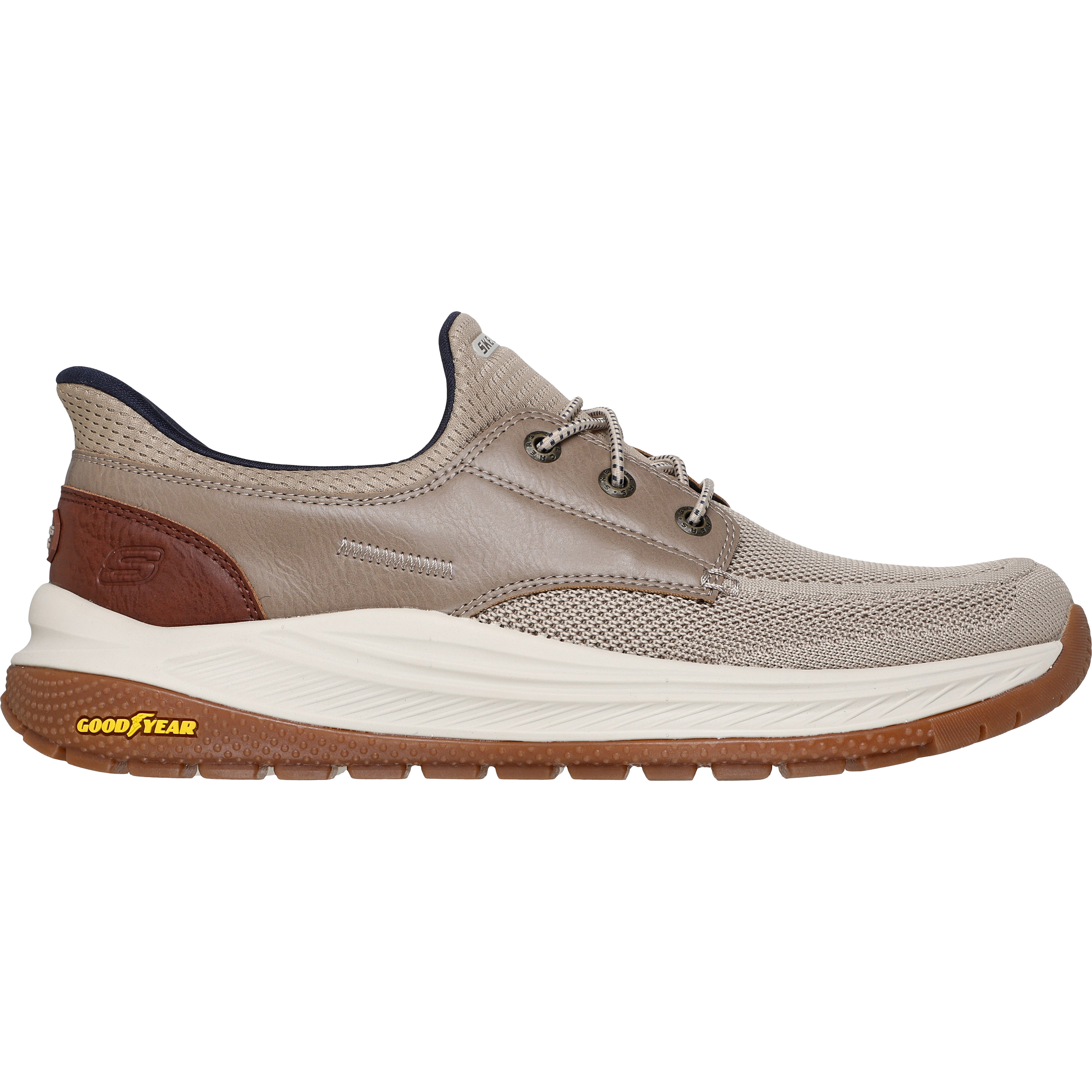 Skechers Slip-ins Relaxed Fit Meroe Alden schoenen heren taupe brown    