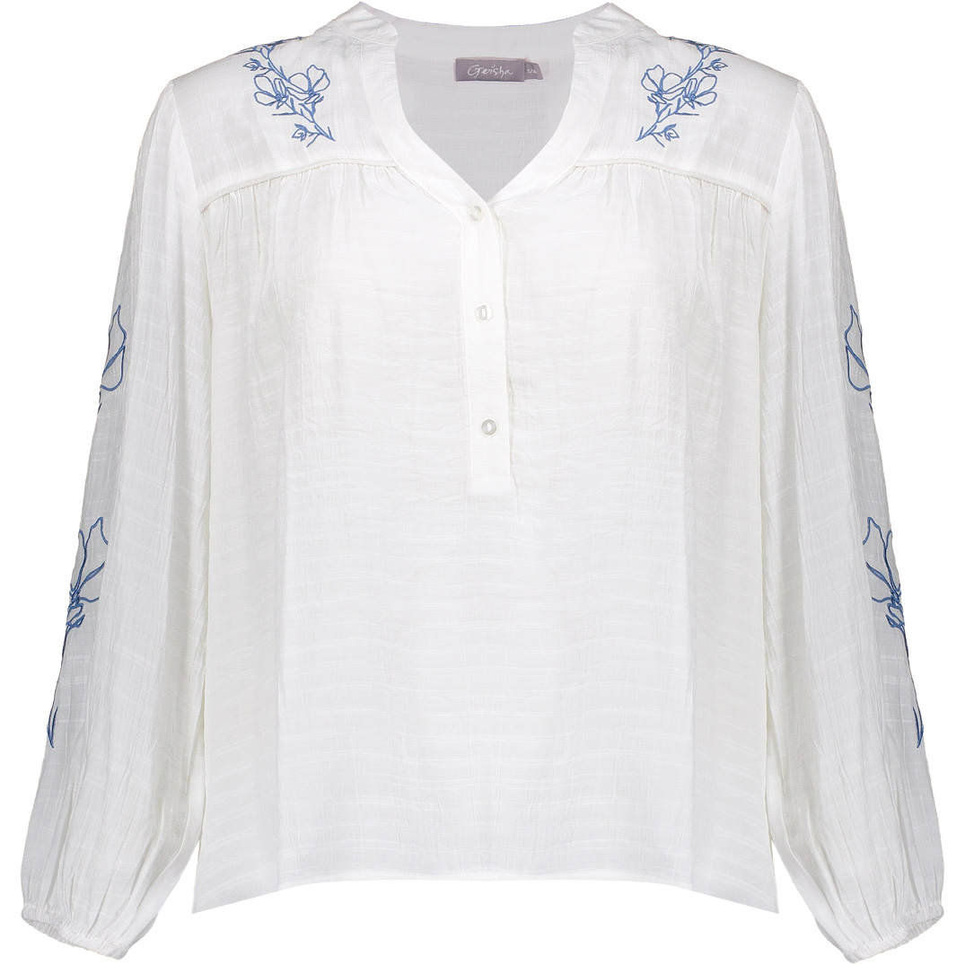 Geisha Embro blouse dames white 