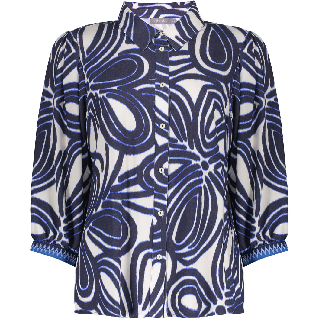 Geisha blouse dames ecru navy 