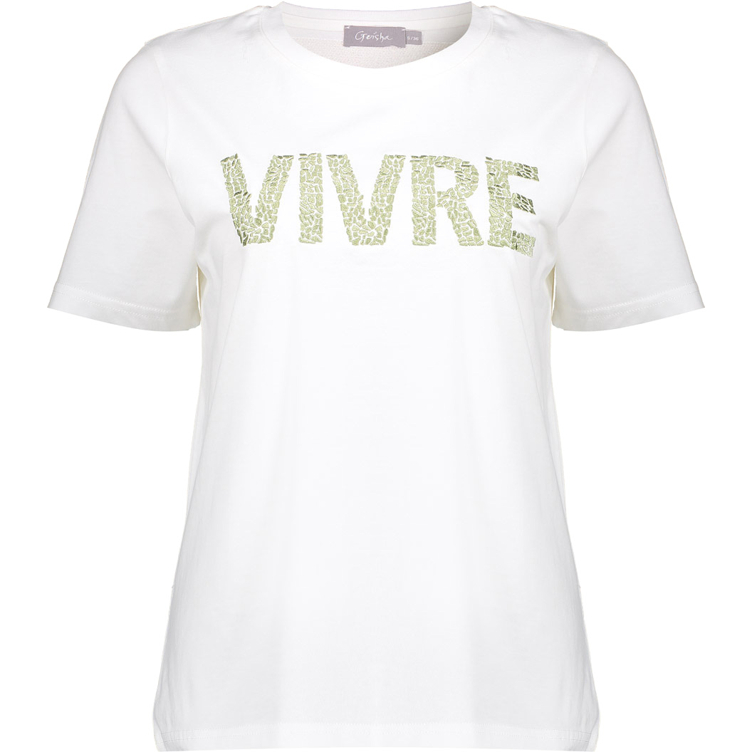 Geisha Vivre shirt dames off white green 