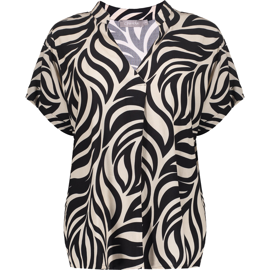 Geisha Swirl blouse dames black sand 