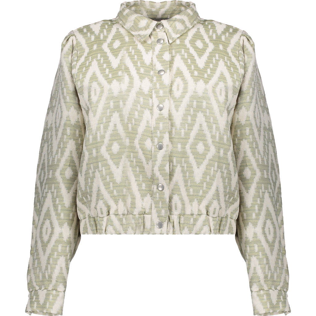 Geisha jas dames green off white 