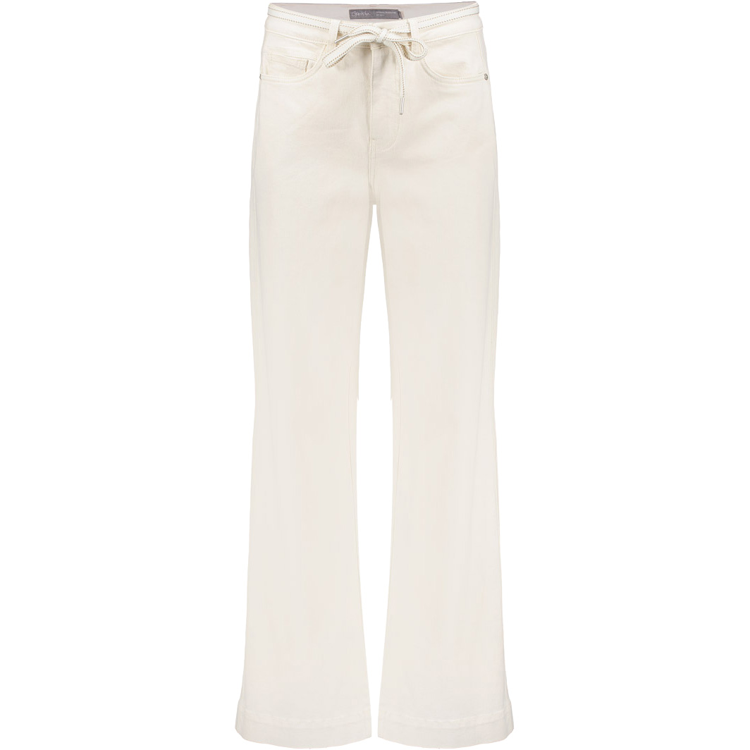 Geisha Wide Leg jeans dames ecru raw linen mix 
