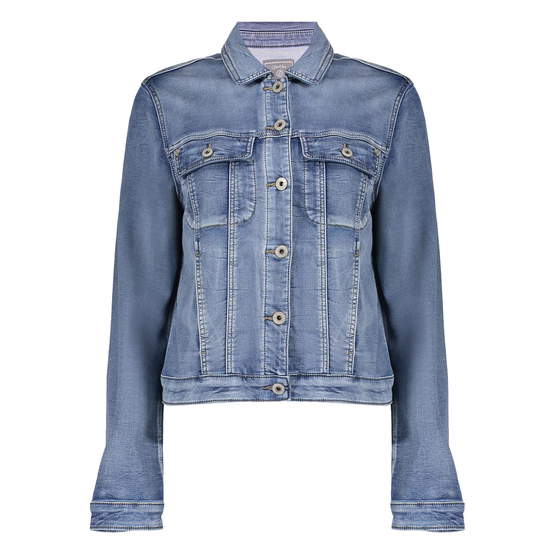 Geisha jeans jacket dames mid blue denim 