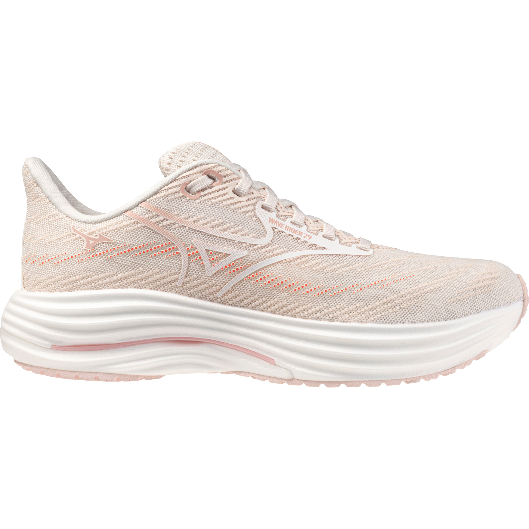 Mizuno Wave Rider 29 hardloopschoenen dames petal pink white pinkesque