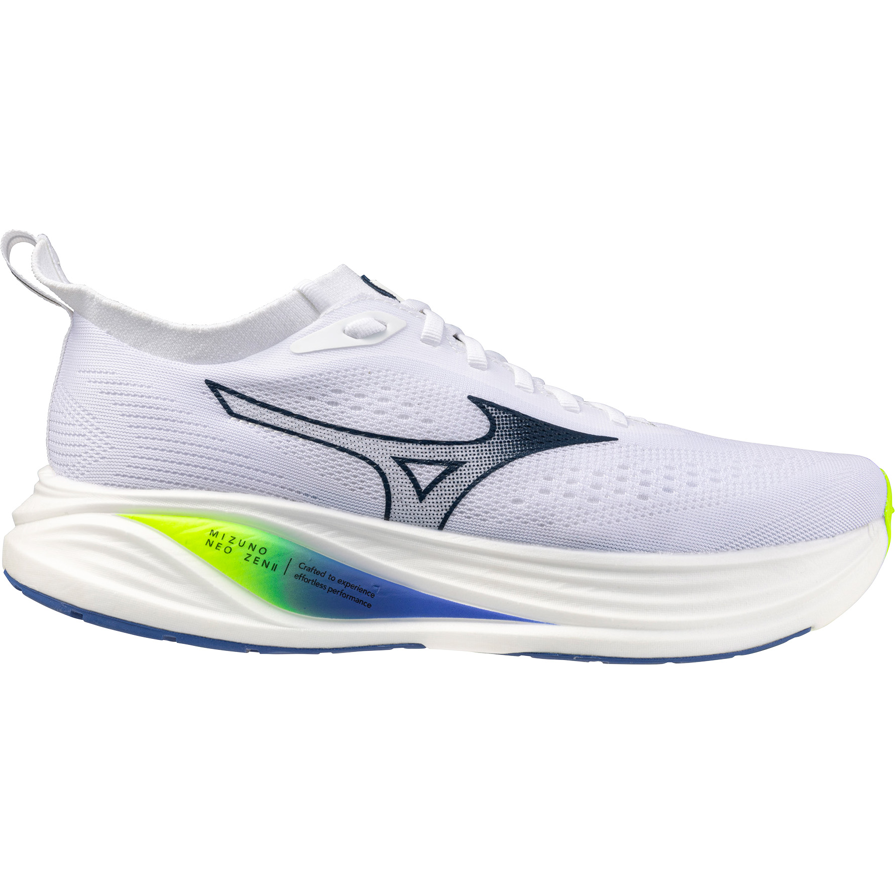 Mizuno Neo Zen 2 hardloopschoenen heren white estate blue lightning yellow