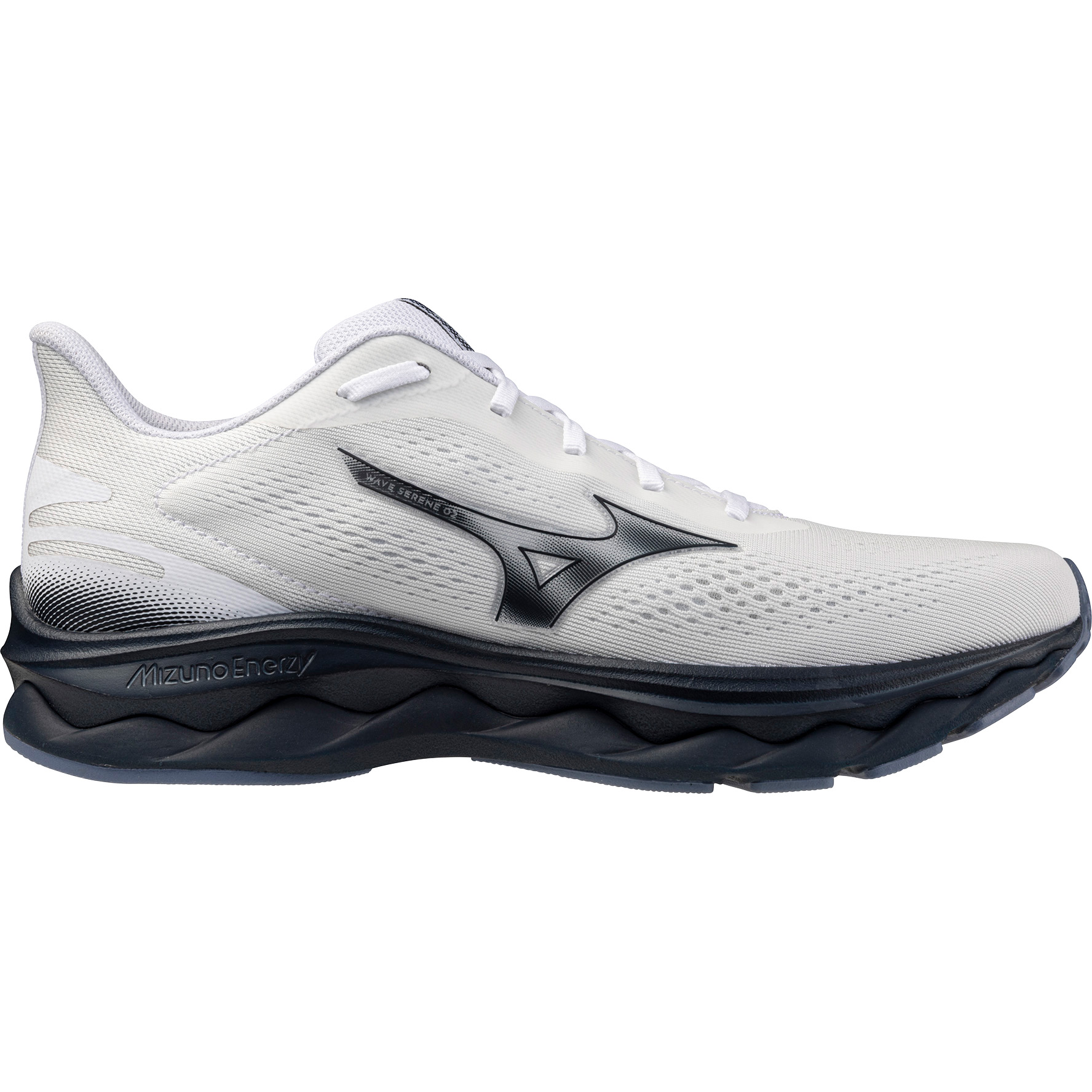 Mizuno Wave Serene 2 hardloopschoenen heren white navy blazer wild wind